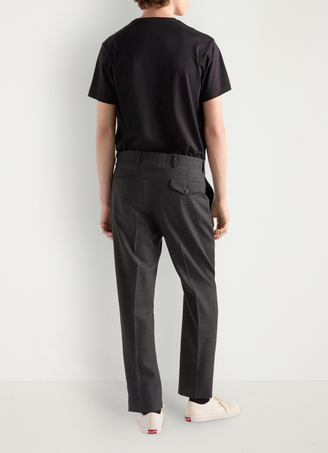 Prada T-shirt met logo - achterkant 4 zwart