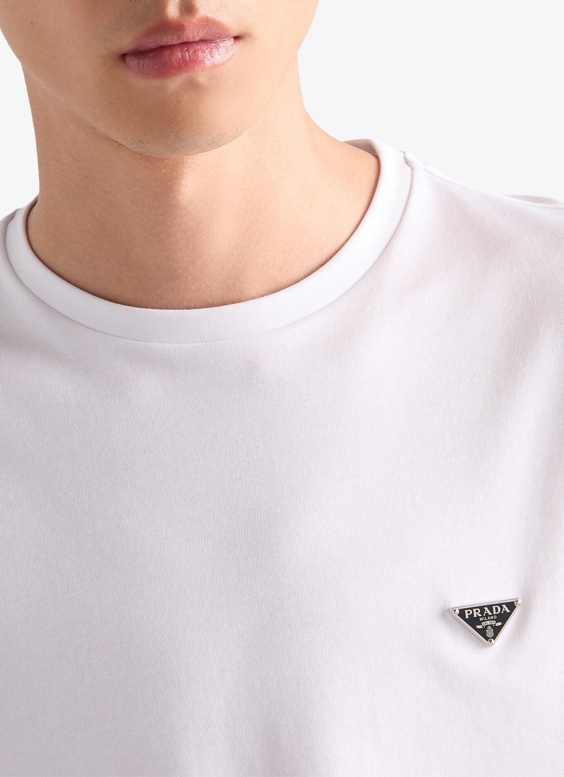 Prada T-shirt met logo - detail 2 wit
