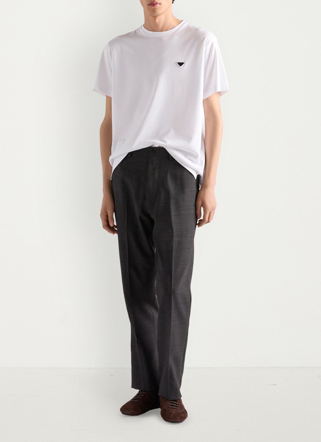 Prada T-shirt met logo - voorkant 4 wit
