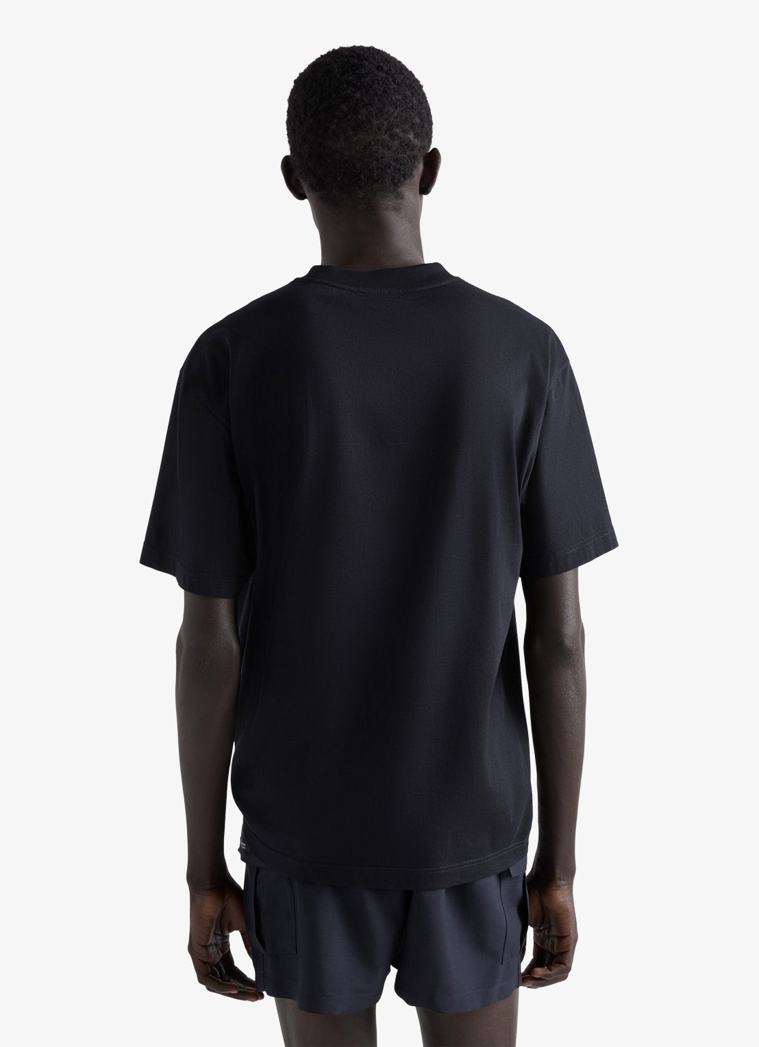 Prada T-shirt met logoborduring - achterkant 5 zwart