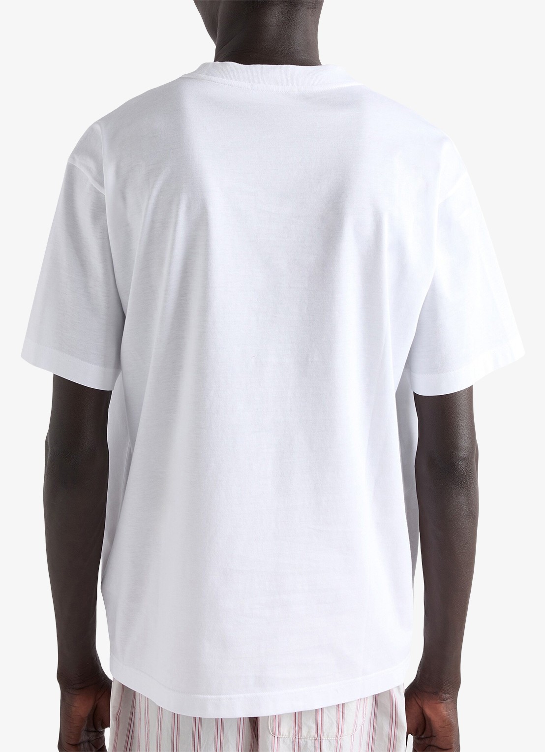 Prada T-shirt met logoborduring - achterkant 3 wit