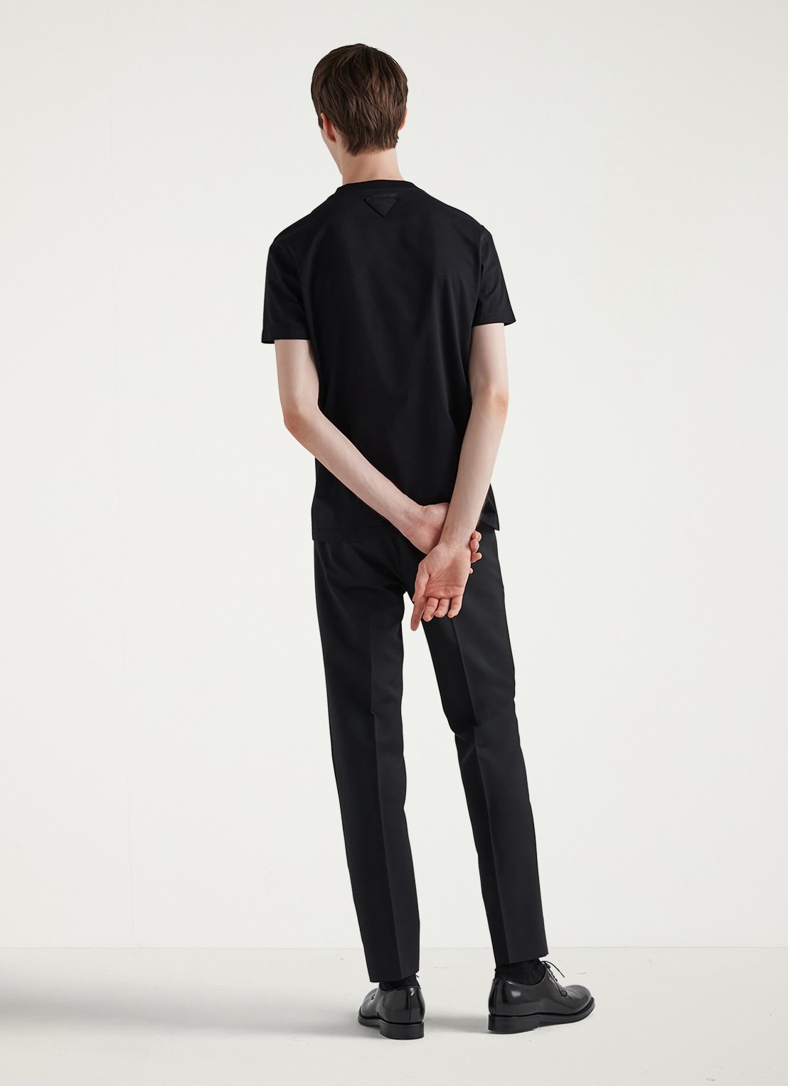 Prada T-shirt met ronde hals in 3-pack - achterkant 3 zwart