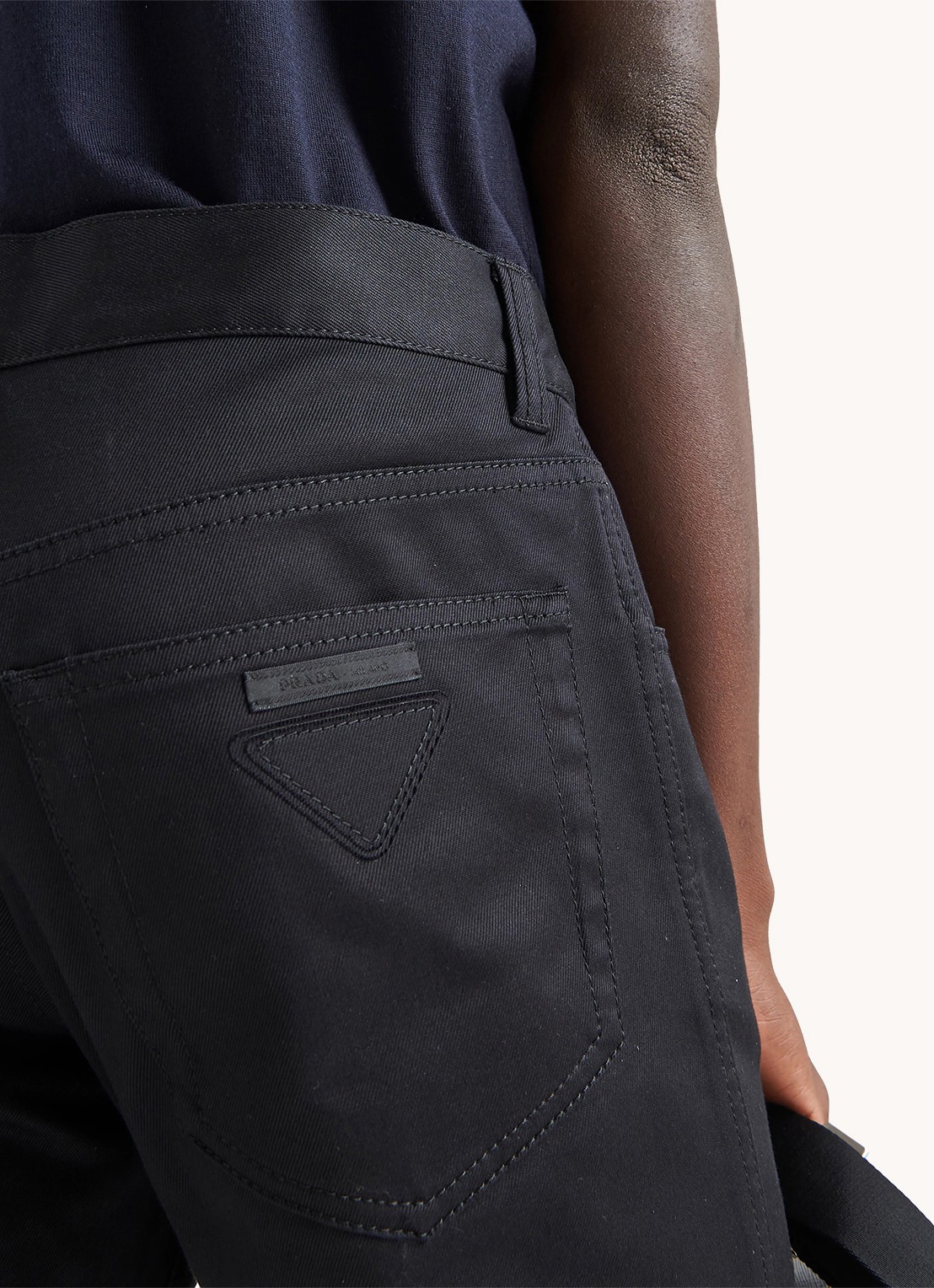 Prada Tapered jeans met stretch - detail 2 zwart