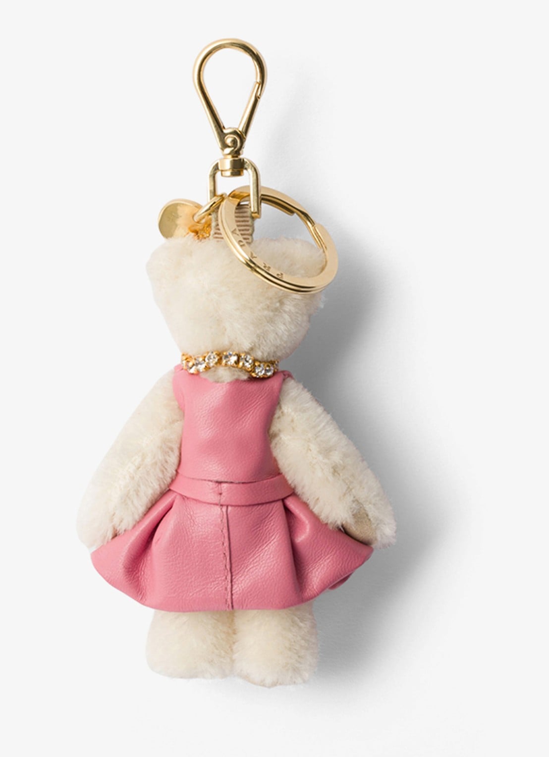 Prada Teddy tasbedel met leren details - achterkant 3 wit