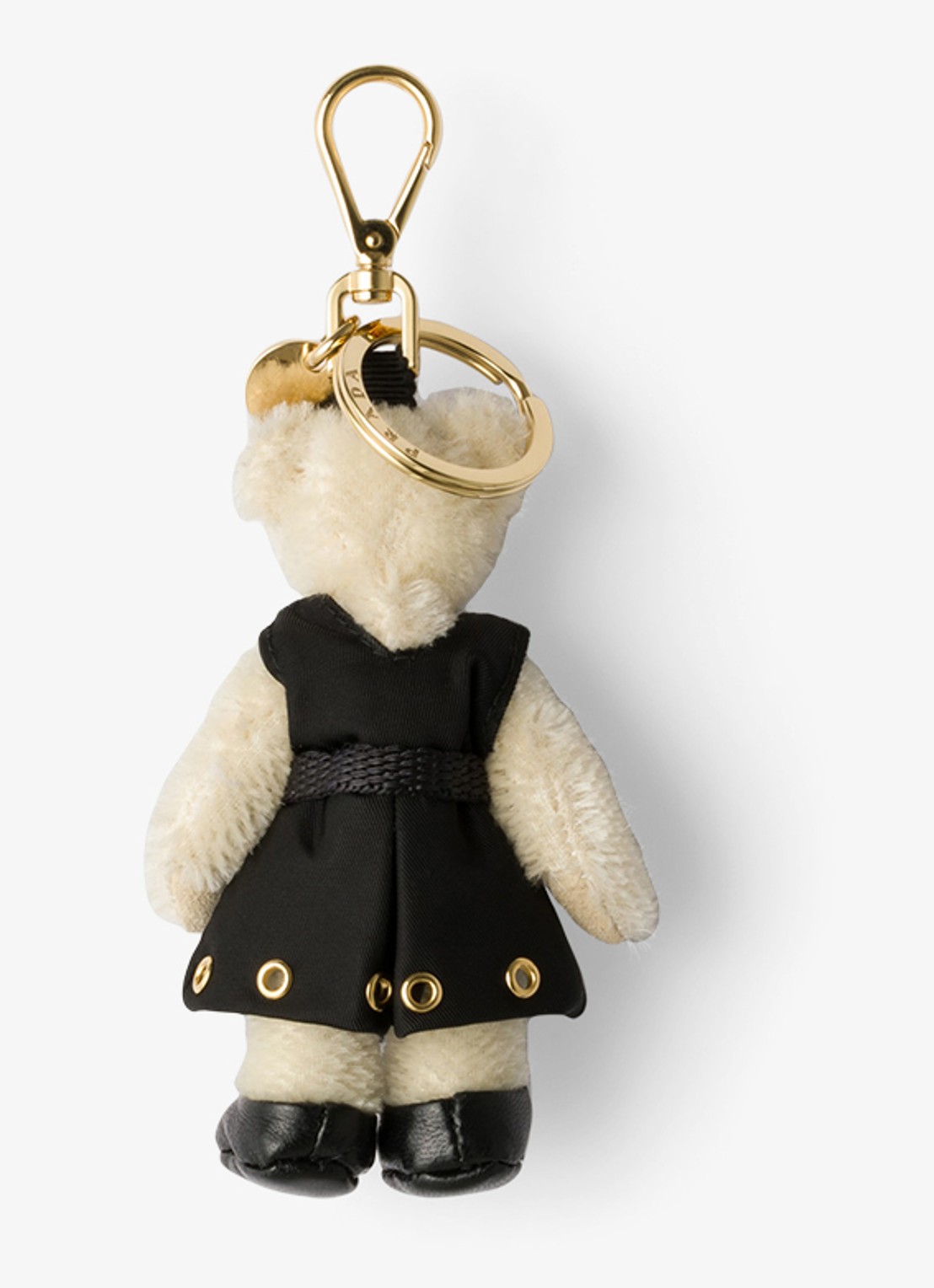 Prada Teddy tasbedel met logo - achterkant 3 wit