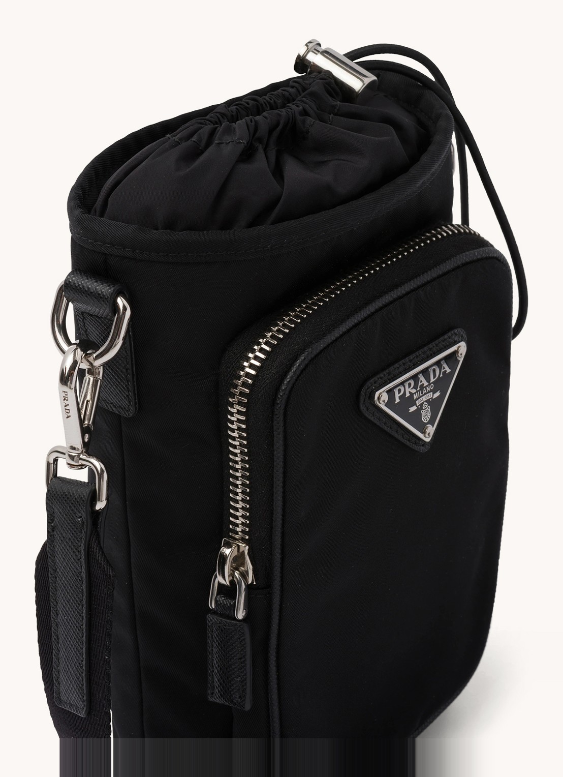 Prada Telefoonhoes met logo en trekkoord - detail 6 zwart