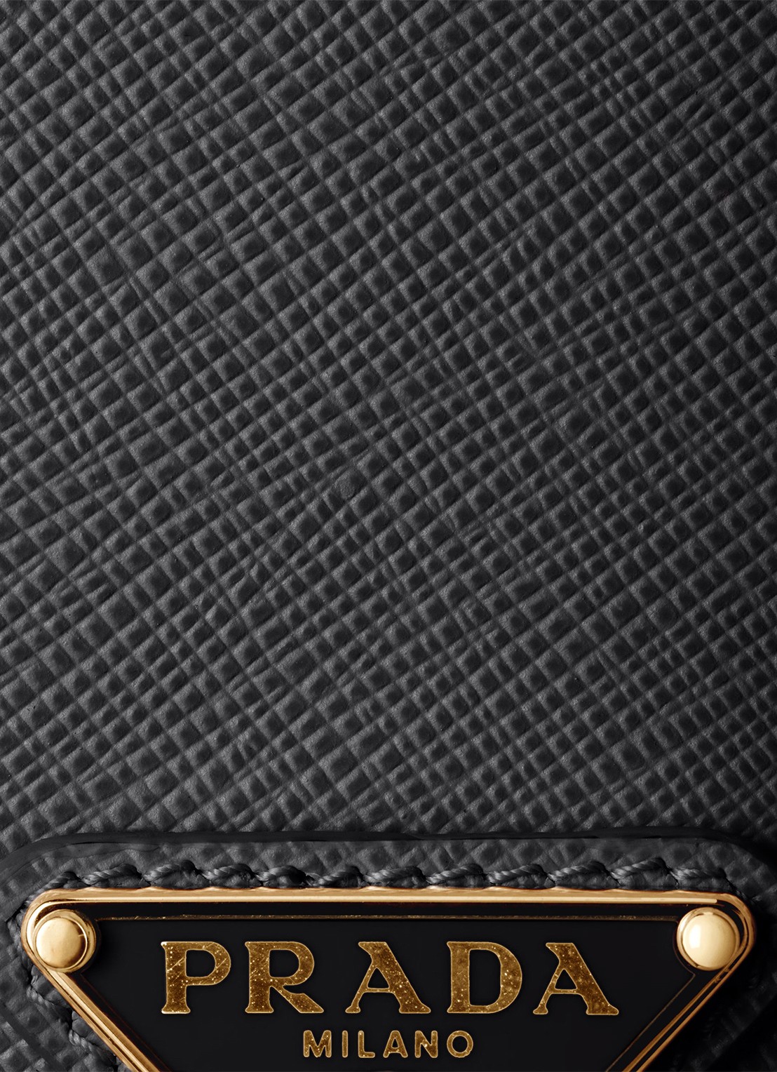 Prada Telefoonhoes van kalfsleer voor iPhone 17 Pro - detail 2 zwart