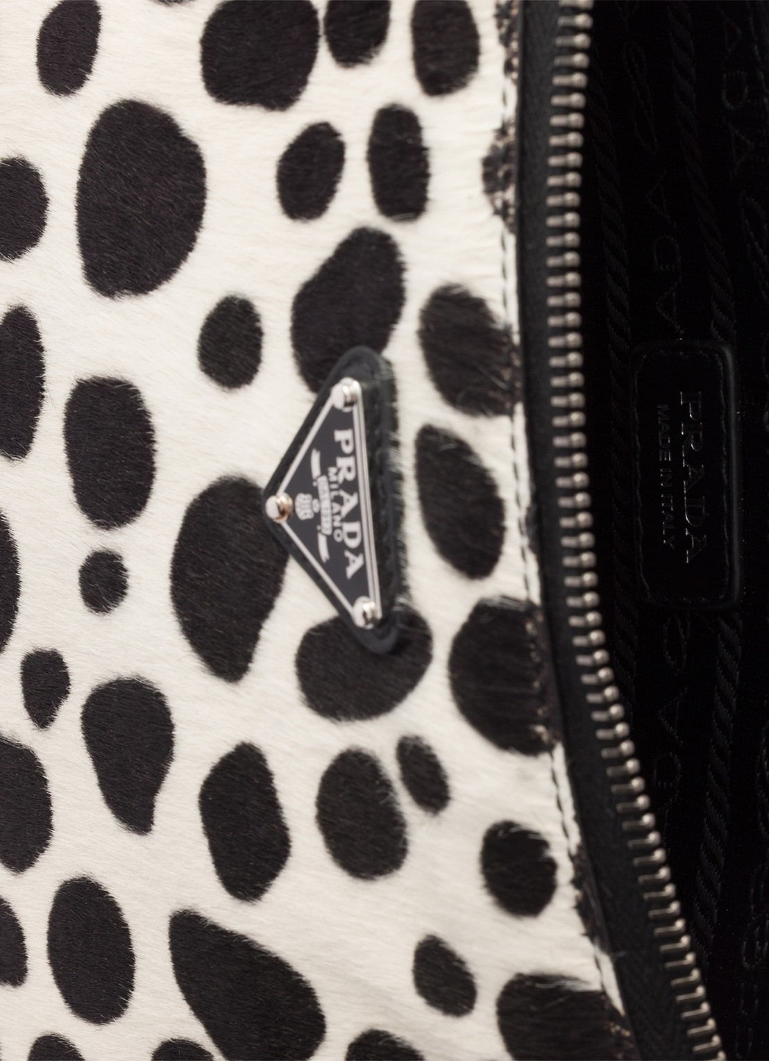 Prada Telefoonhoes van kalfsleer - detail 3 wit