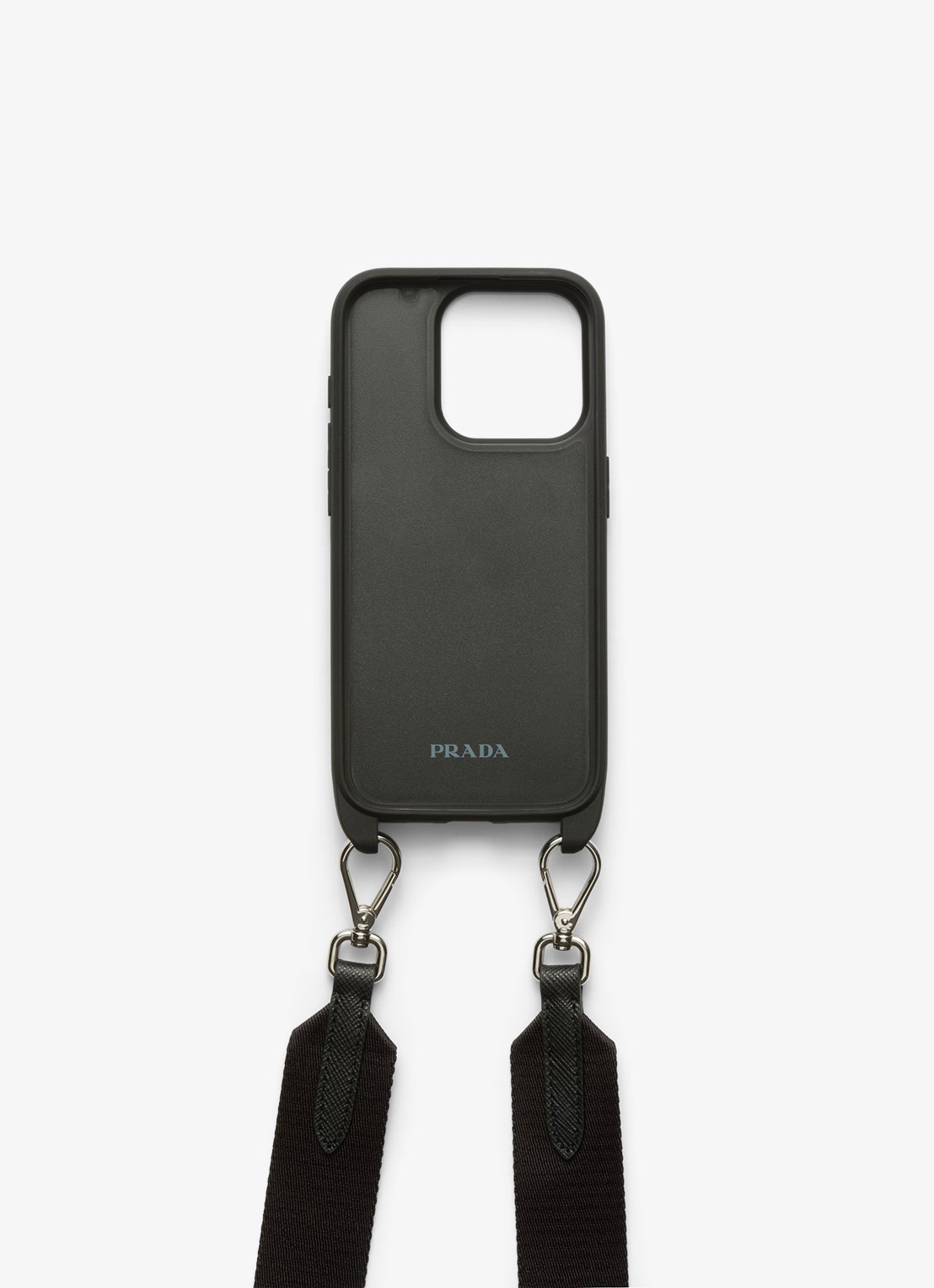 Prada Telefoonhoes van leer voor iPhone 15 Pro - achterkant 3 zwart