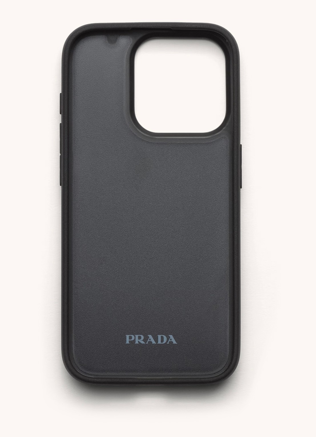 Prada Telefoonhoes van leer voor iPhone 15 Pro - detail 3 zwart