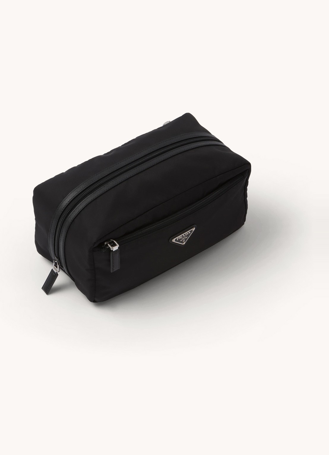 Prada Toilettas met leren details - voorkant 7 zwart