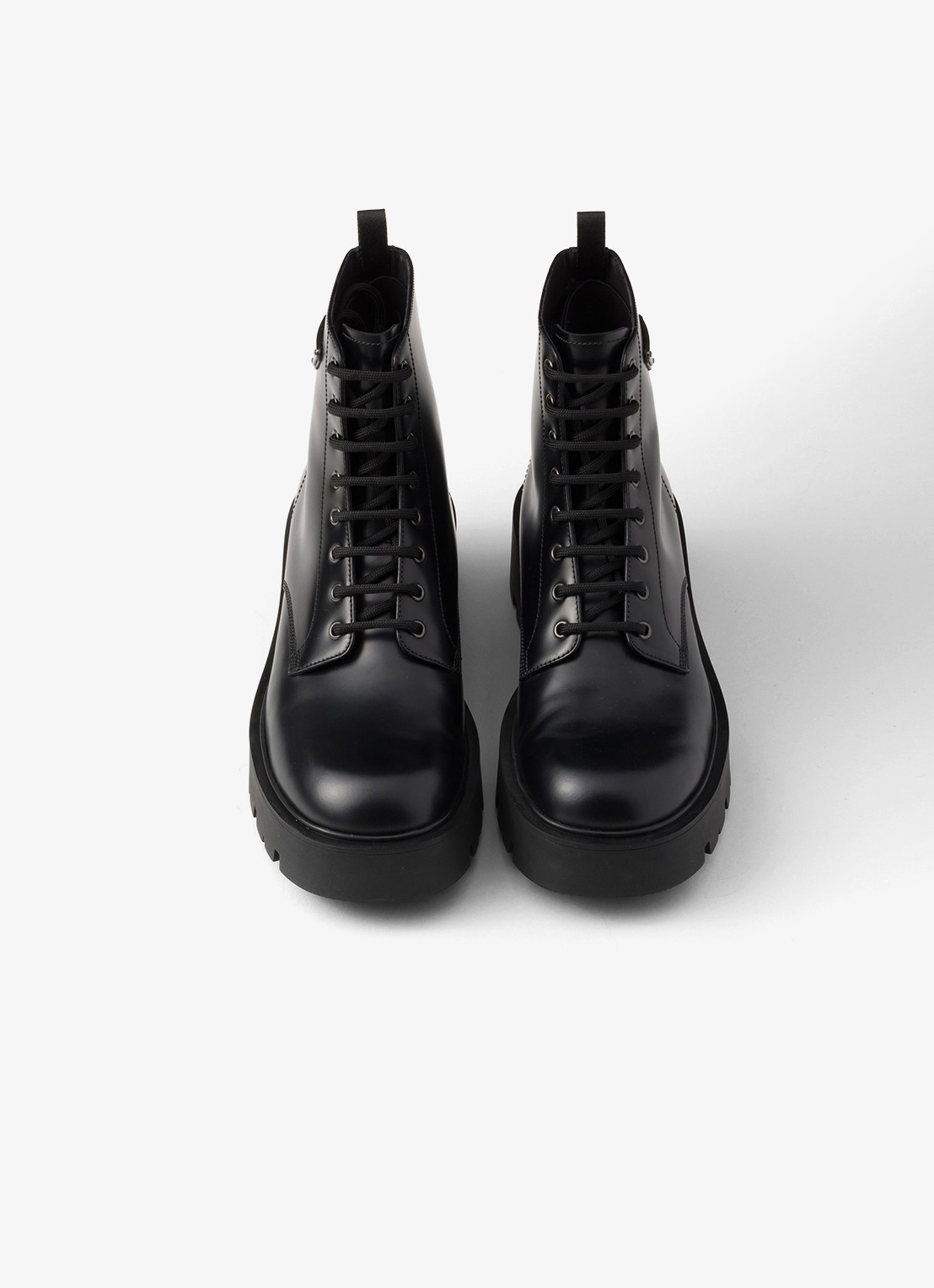 Prada Veterboot van leer - detail 5 zwart