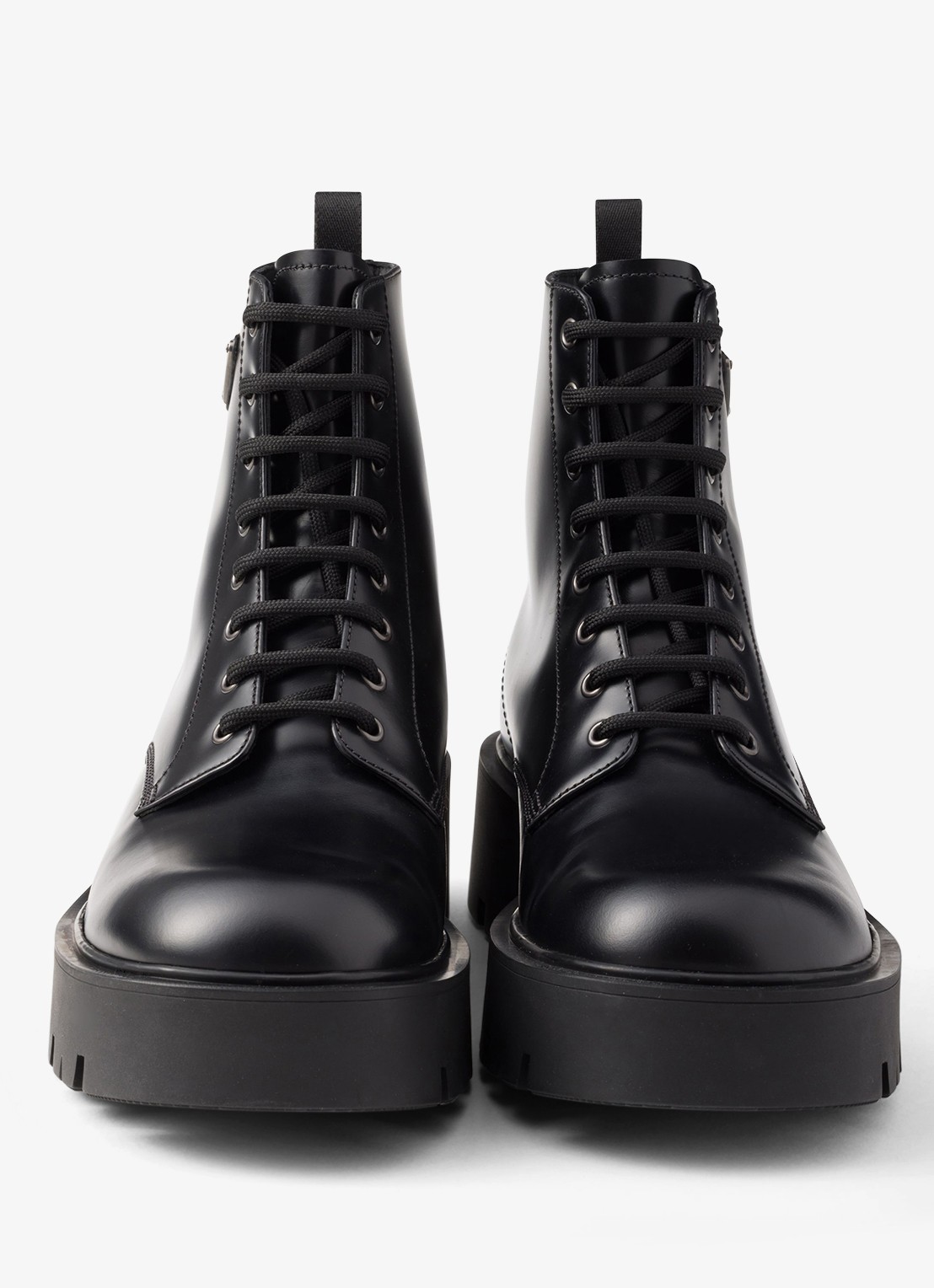 Prada Veterboot van leer - detail 7 zwart