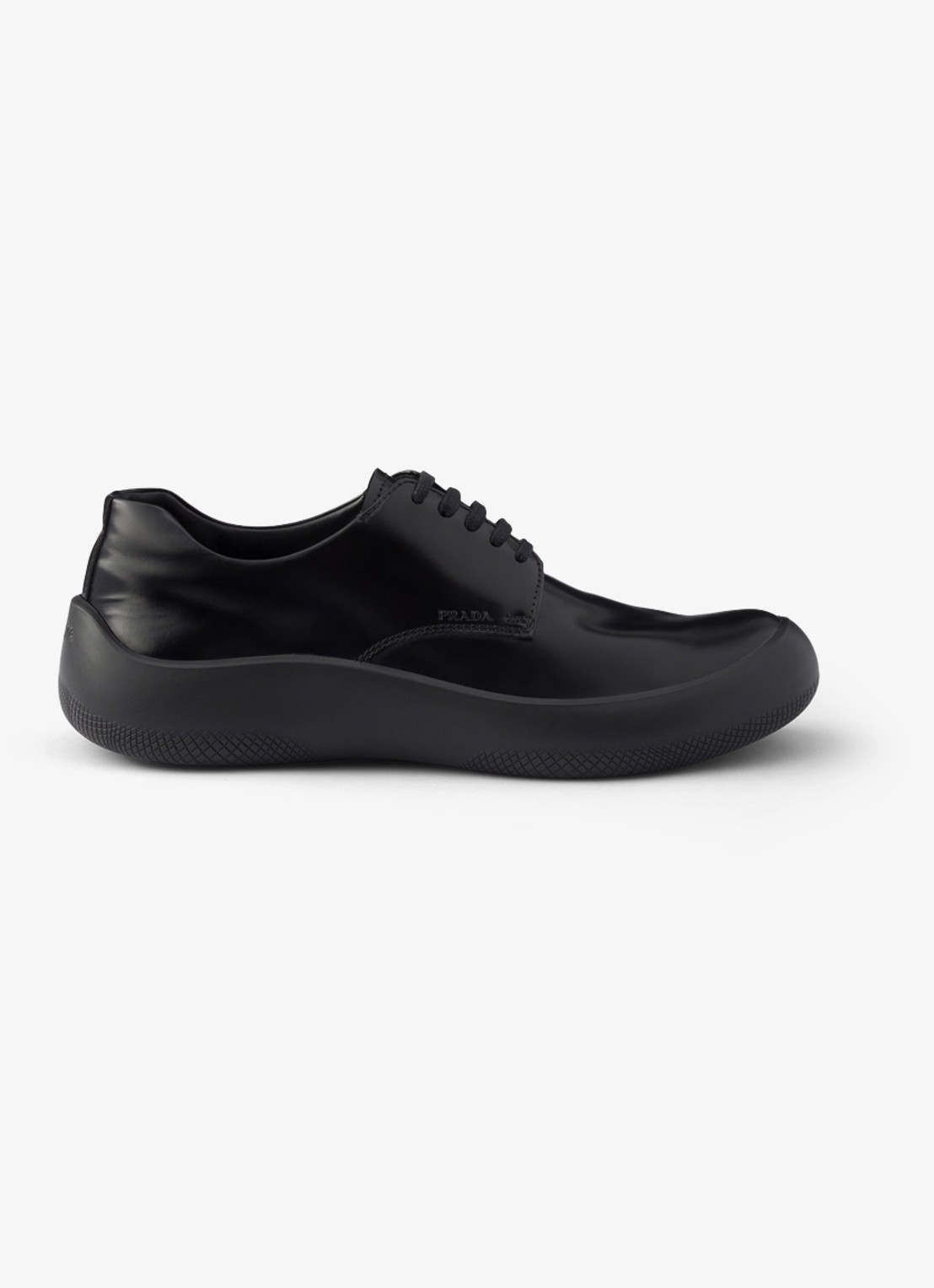 Prada Veterschoen van leer - voorkant 6 zwart