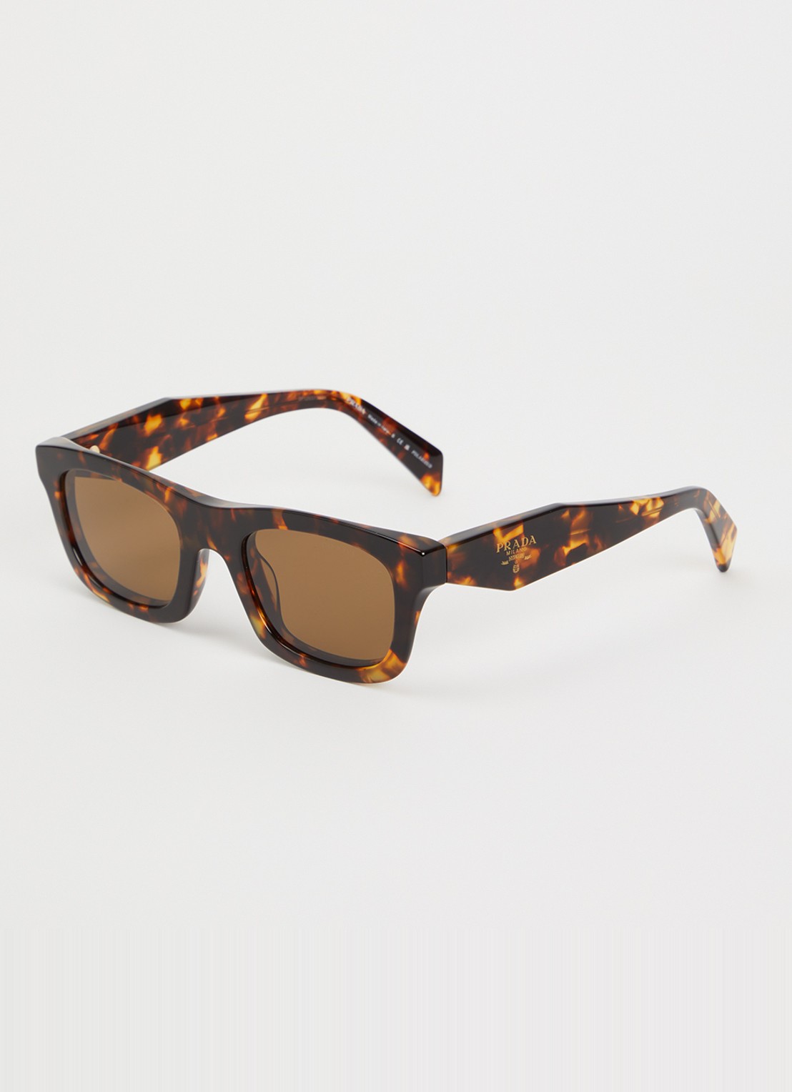 Prada Wayfarer zonnebril gepolariseerd PR C06S - voorkant bruin
