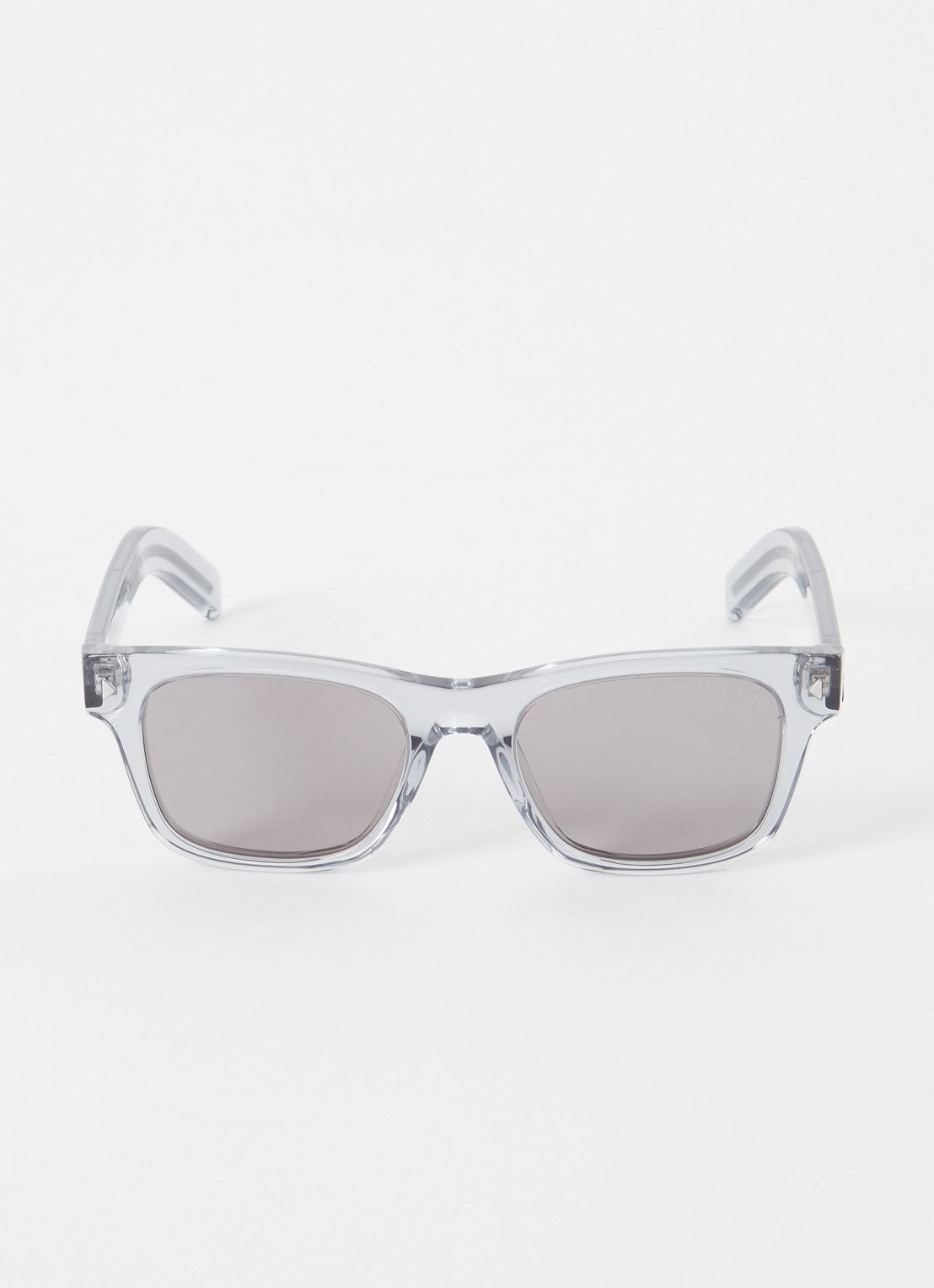 Prada Wayfarer zonnebril gepolariseerd PRA17S - detail staalblauw