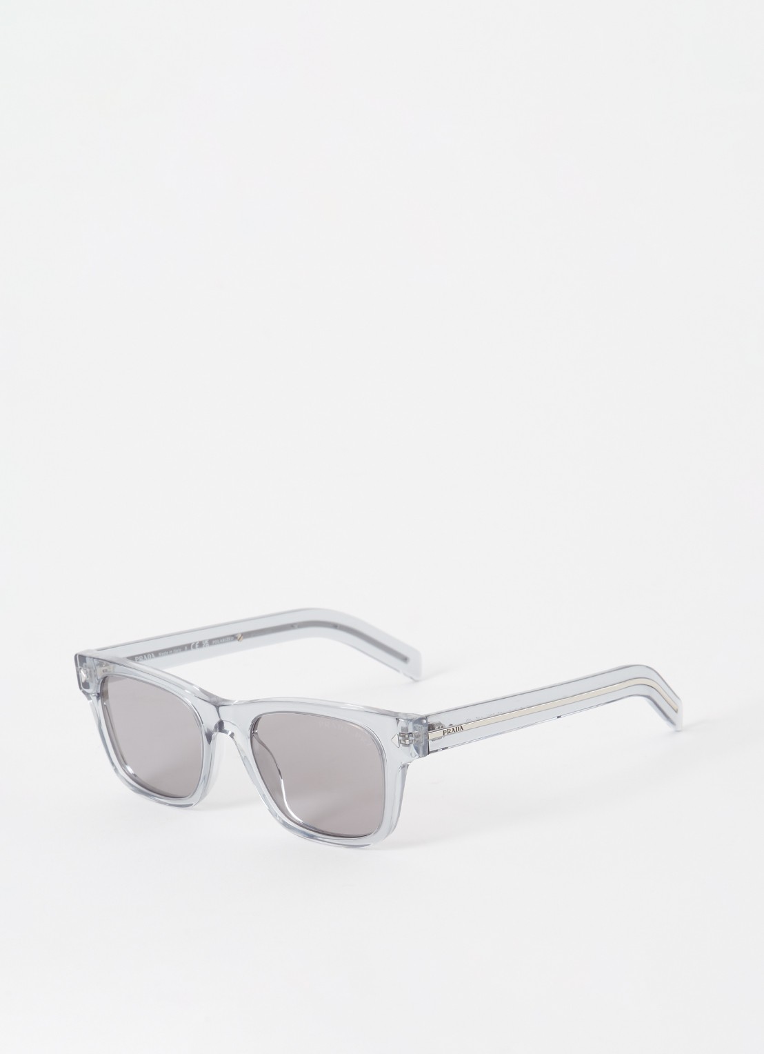 Prada Wayfarer zonnebril gepolariseerd PRA17S - voorkant 4 staalblauw