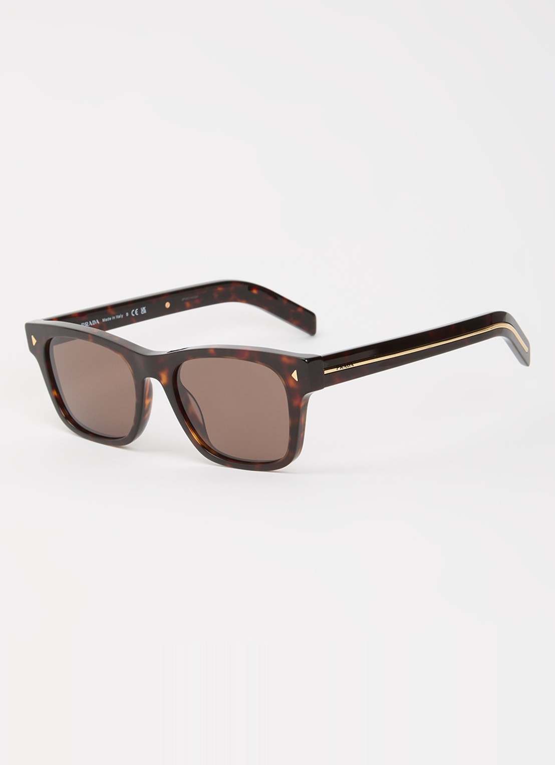 Prada Wayfarer zonnebril PR A17S - voorkant 4 donkerbruin