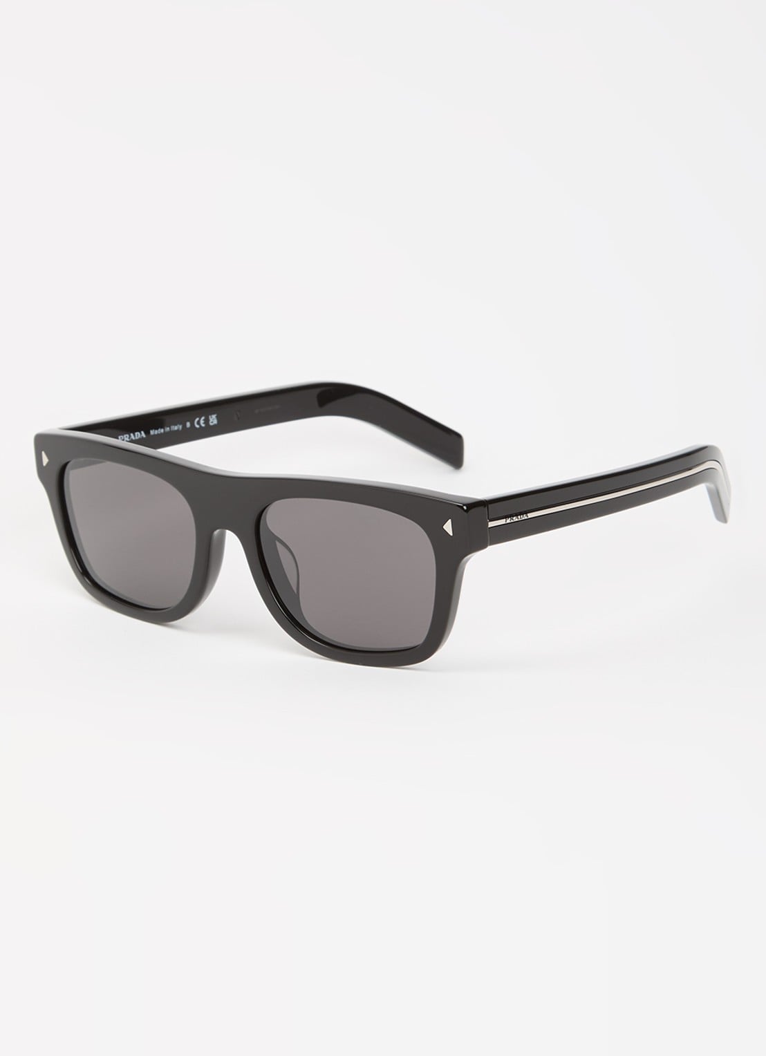 Prada Wayfarer zonnebril PR B12SF - voorkant zwart
