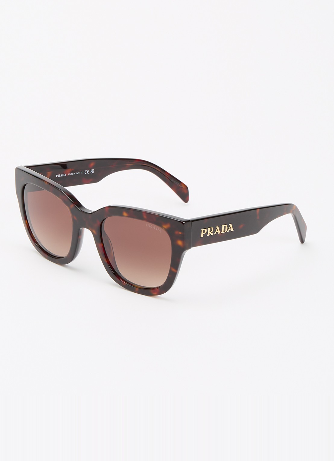 Prada Wayfarer zonnebril PR C04S - voorkant donkerbruin
