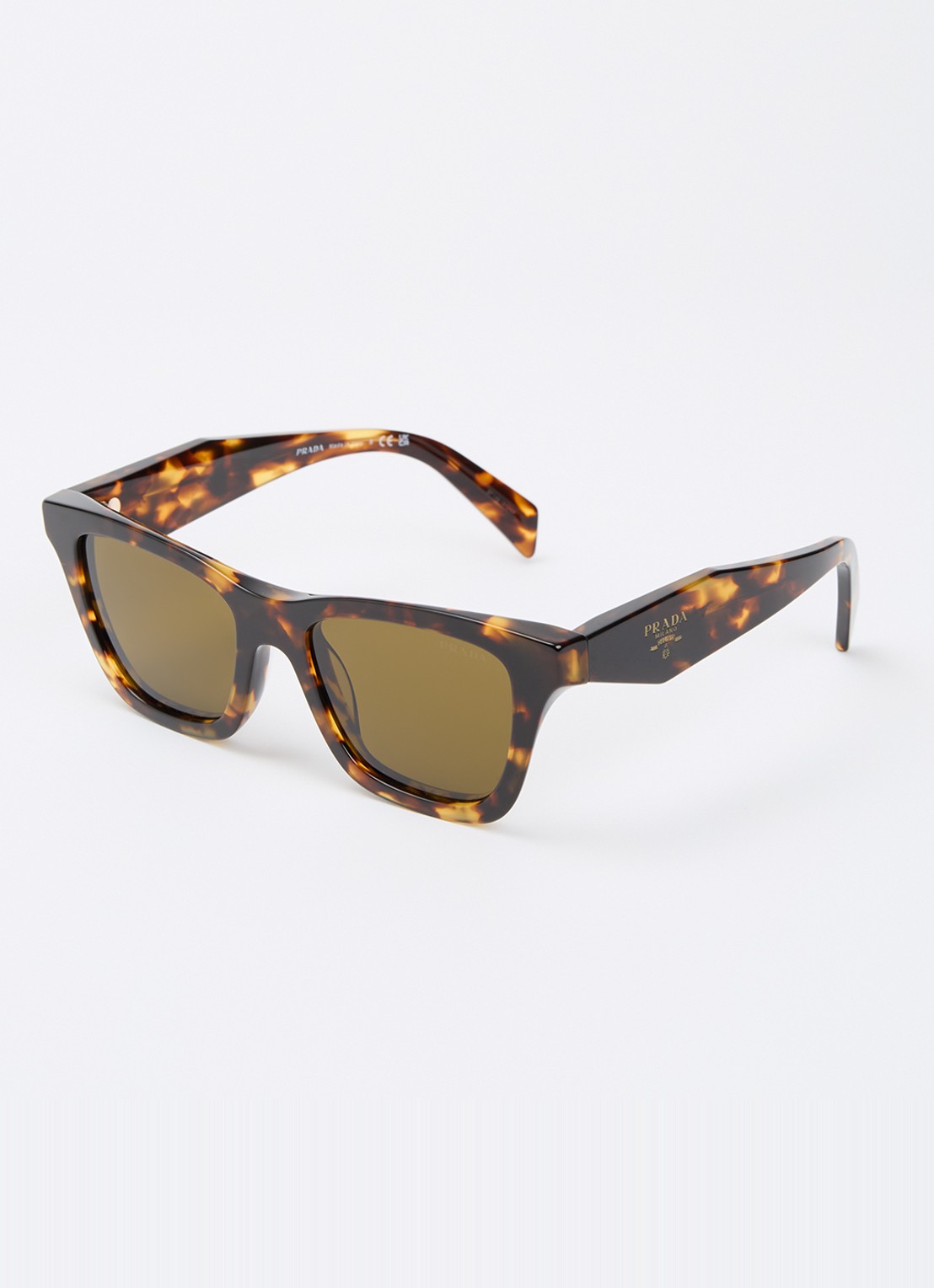 Prada Wayfarer zonnebril PR C07S - voorkant 4 bruin