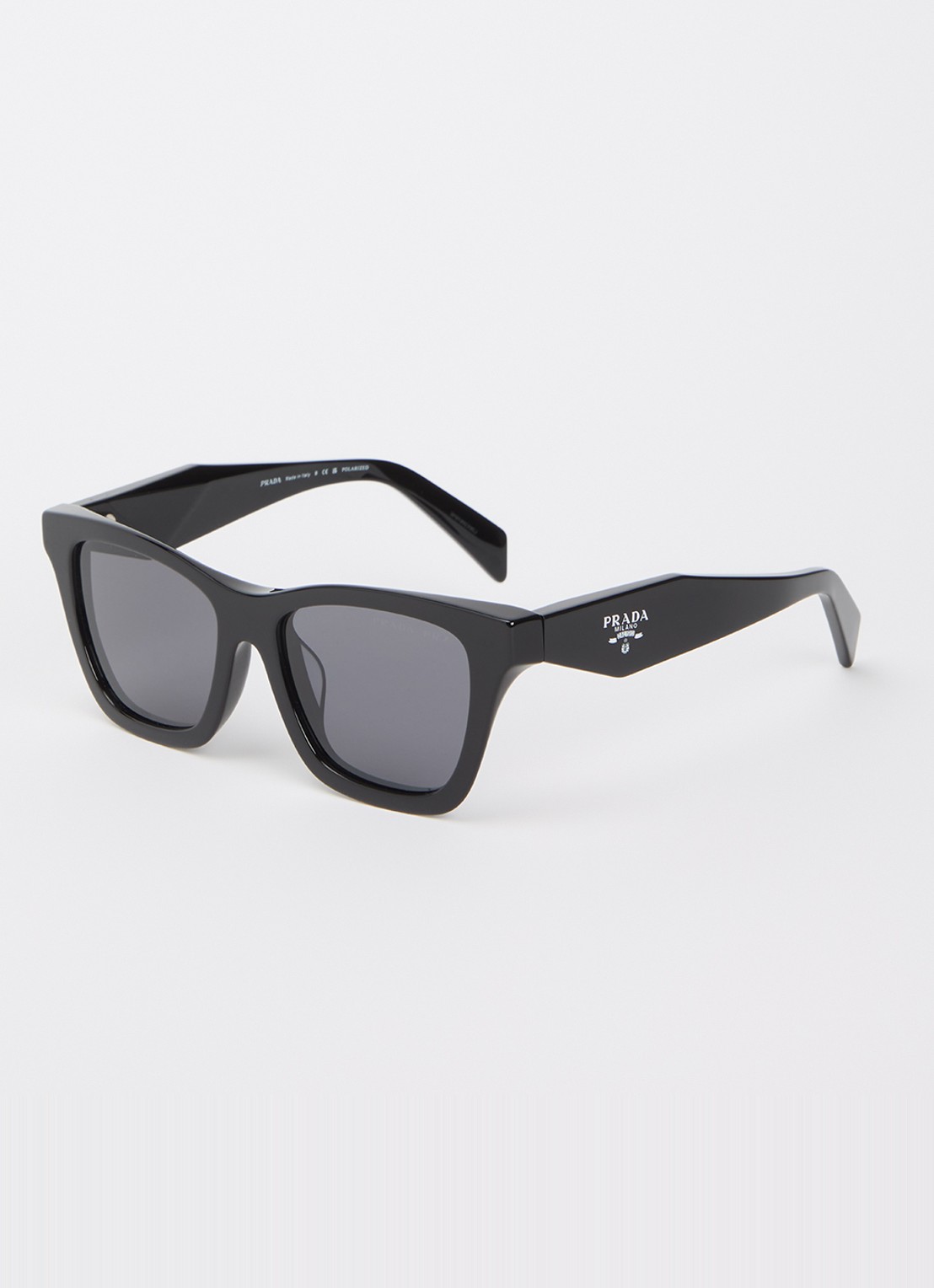 Prada Wayfarer zonnebril PR C07SF - voorkant grijs