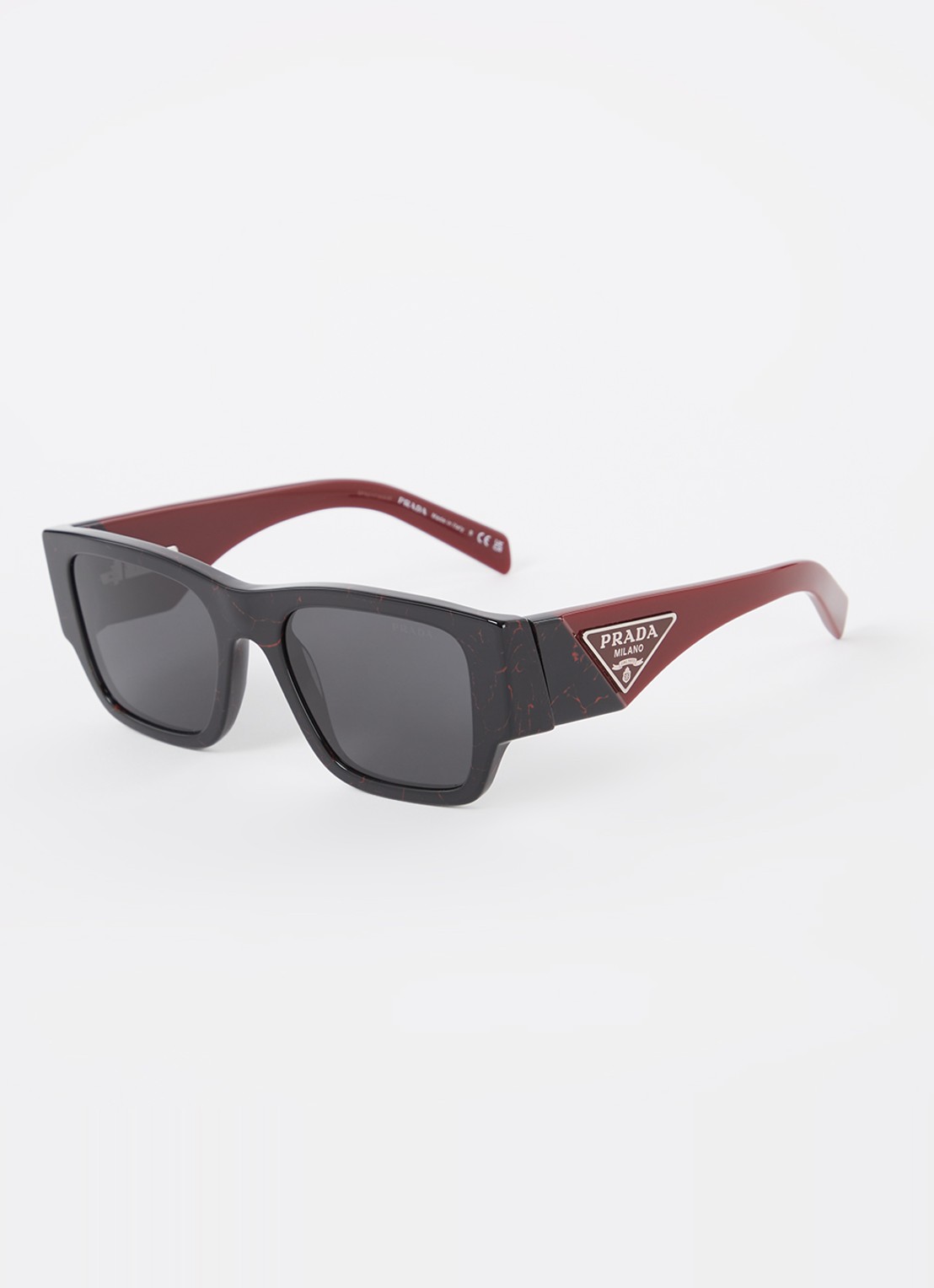 Prada Wayfarer zonnebril PR10ZS - voorkant zwart