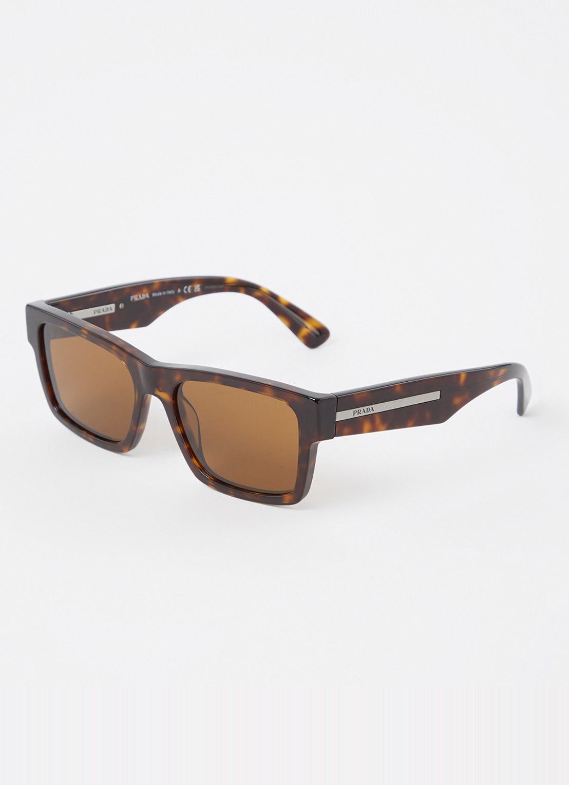 Prada Wayfarer zonnebril PR25ZS - voorkant 4 donkerbruin