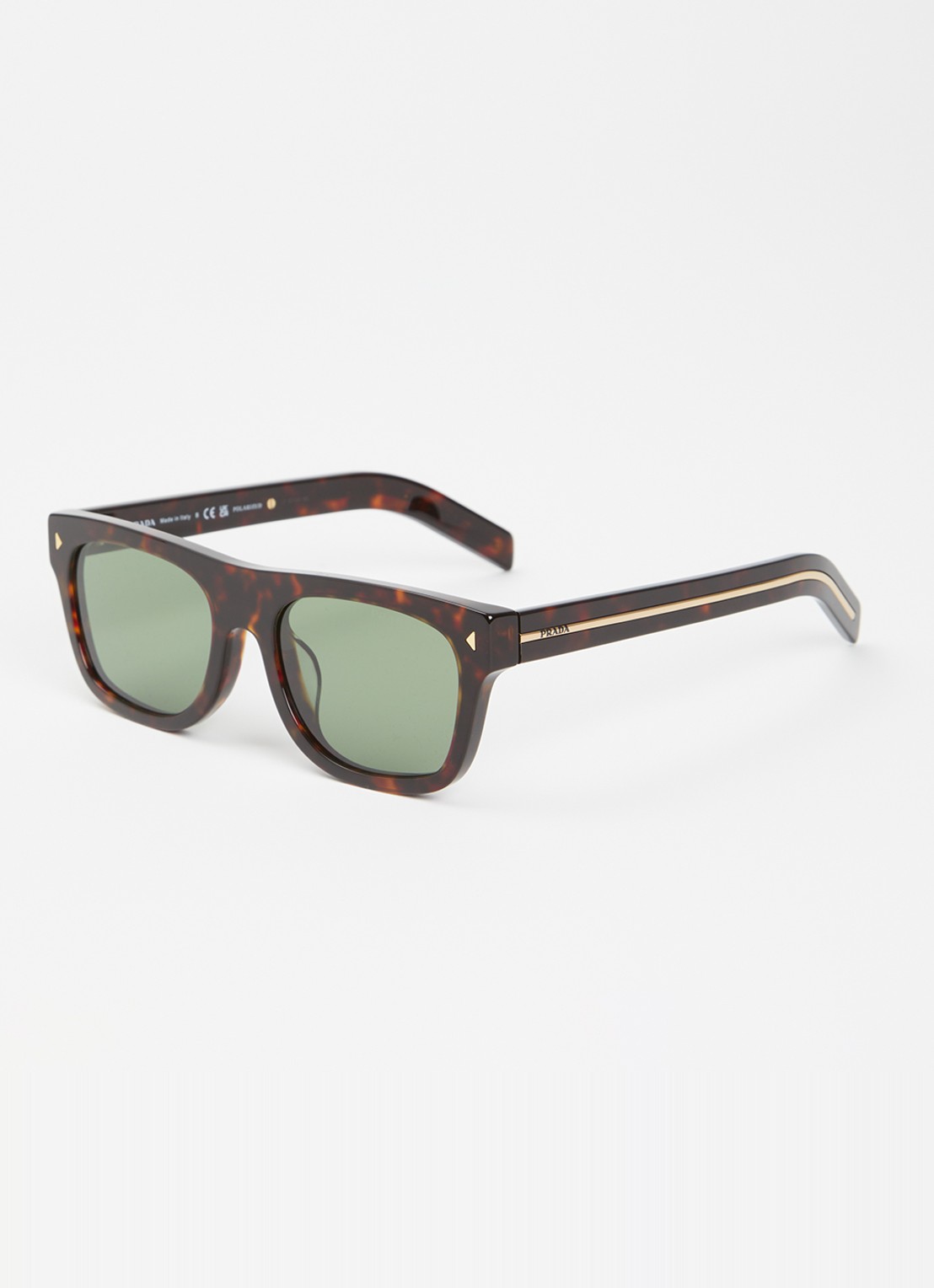 Prada Wayfarer zonnebril PRB12SF - voorkant roodbruin
