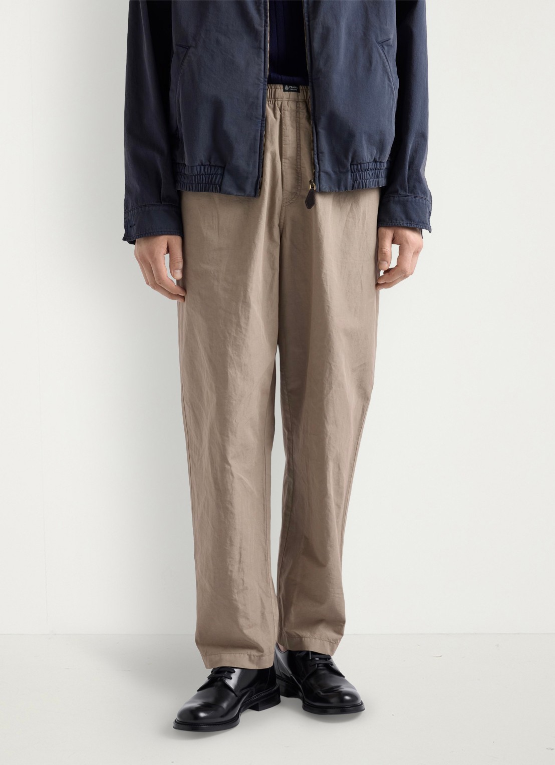 Prada Wide fit chino in linnenblend - detail 4 beige