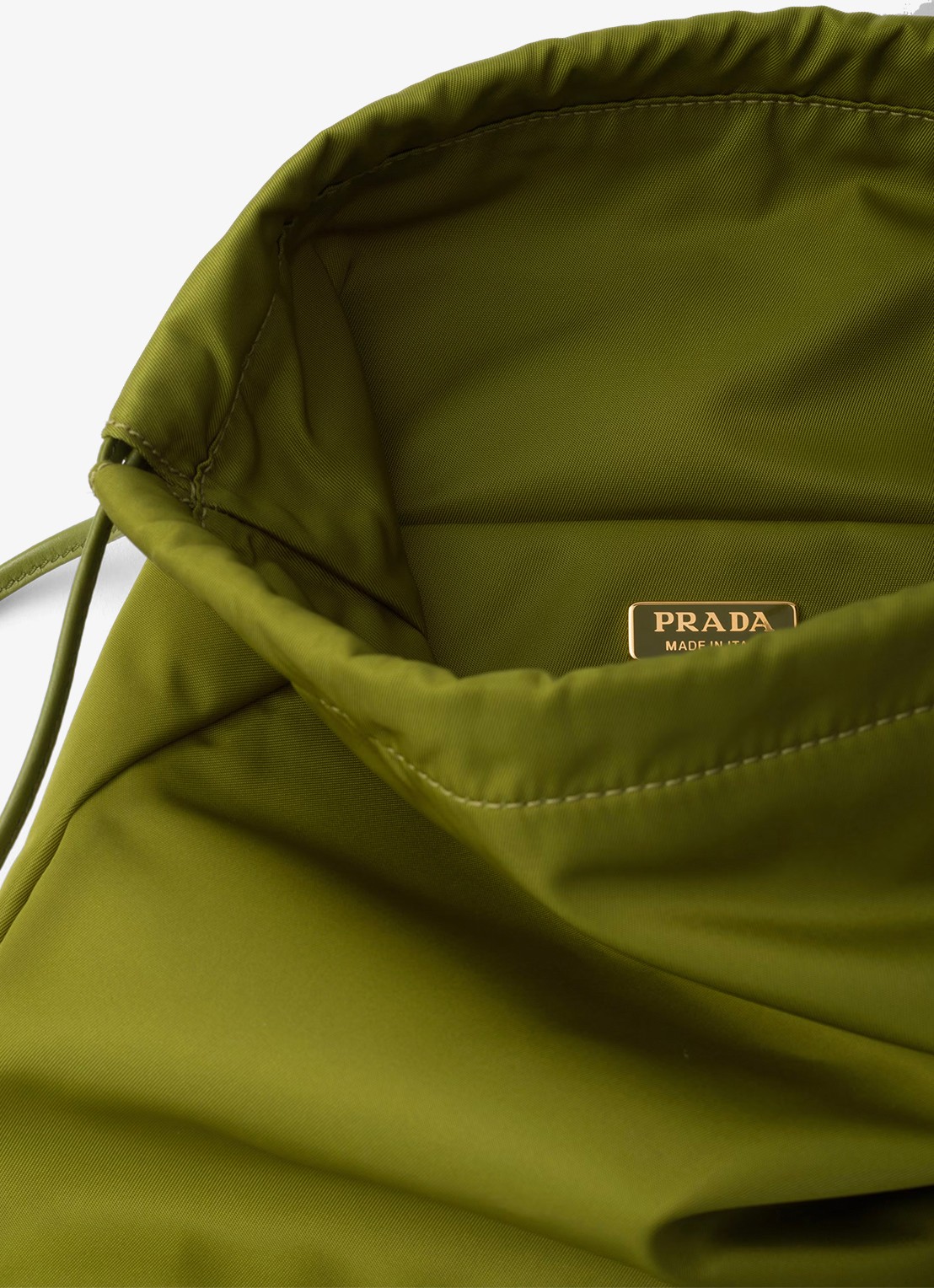 Prada Wish Re-Nylon handtas met logo - detail 5 groen
