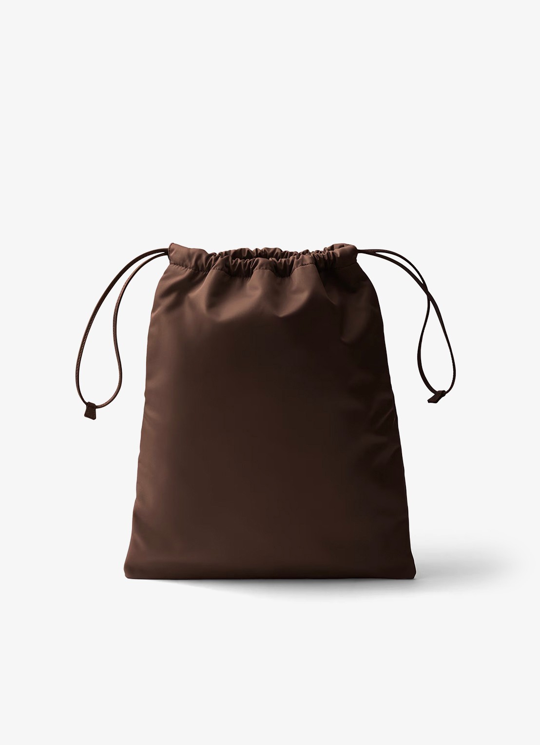 Prada Wish Re-Nylon handtas met logo - achterkant donkerbruin