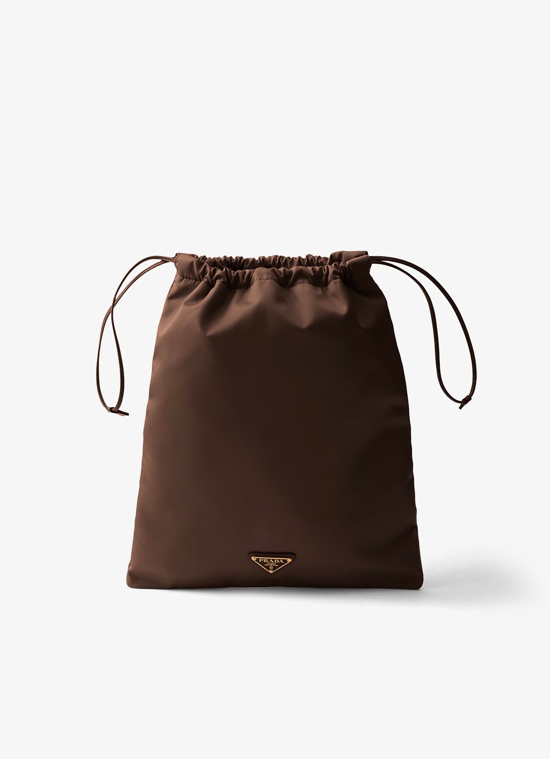 Prada Wish Re-Nylon handtas met logo - voorkant 5 donkerbruin