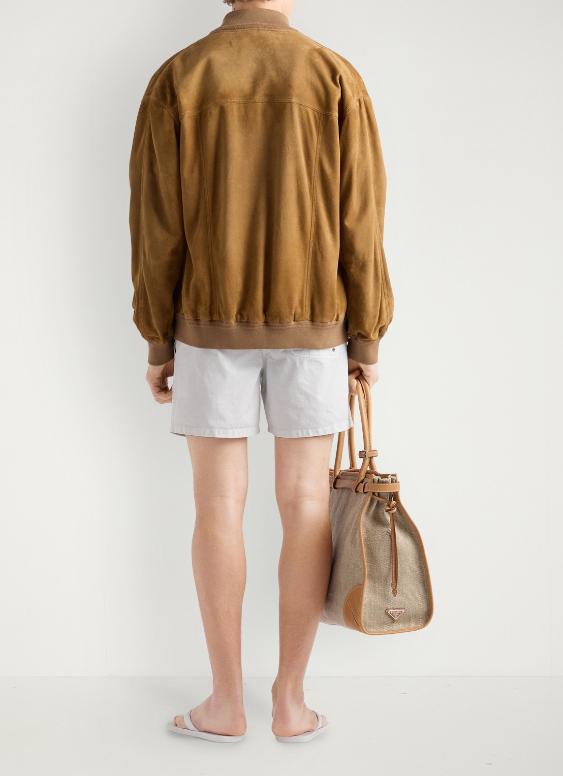 Prada Zwemshorts met steekzakken - achterkant 3 wit