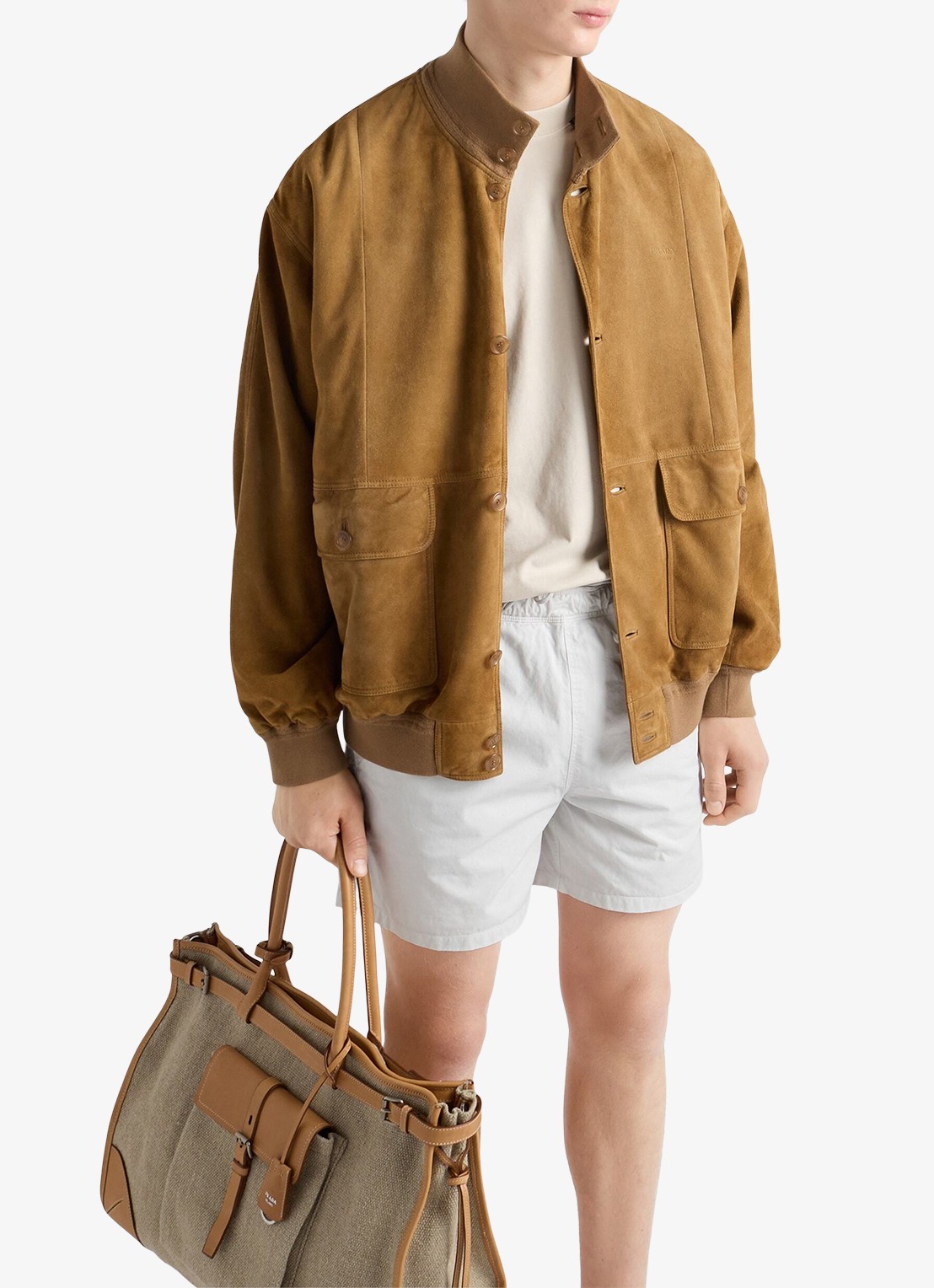 Prada Zwemshorts met steekzakken - detail 4 wit