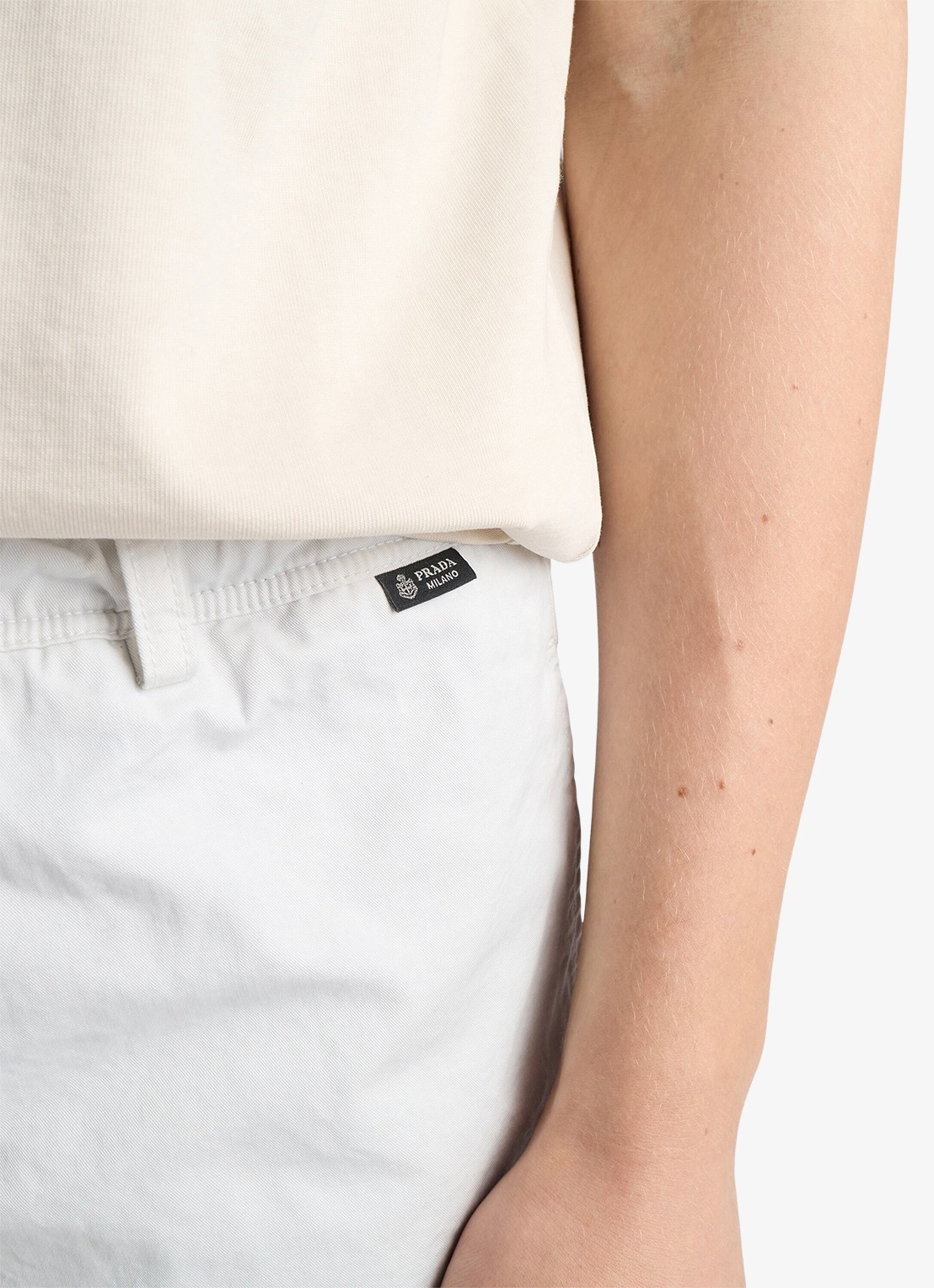 Prada Zwemshorts met steekzakken - detail 5 wit