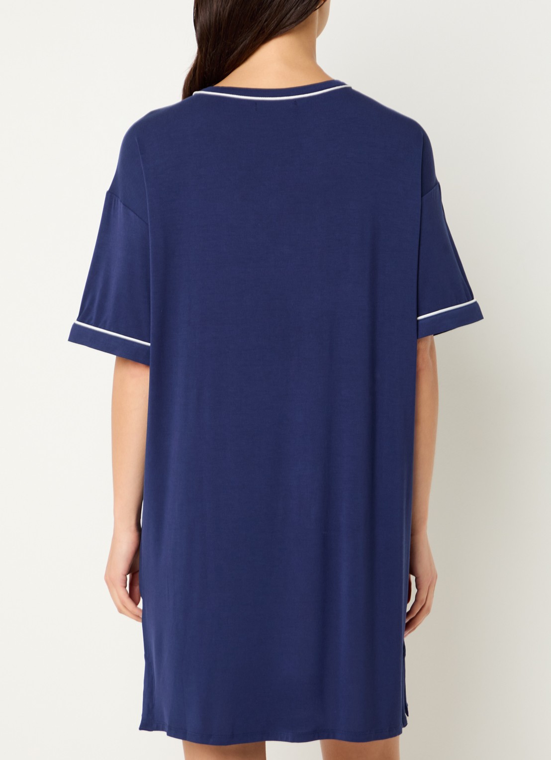 Pretty You Bamboo nachthemd - achterkant donkerblauw