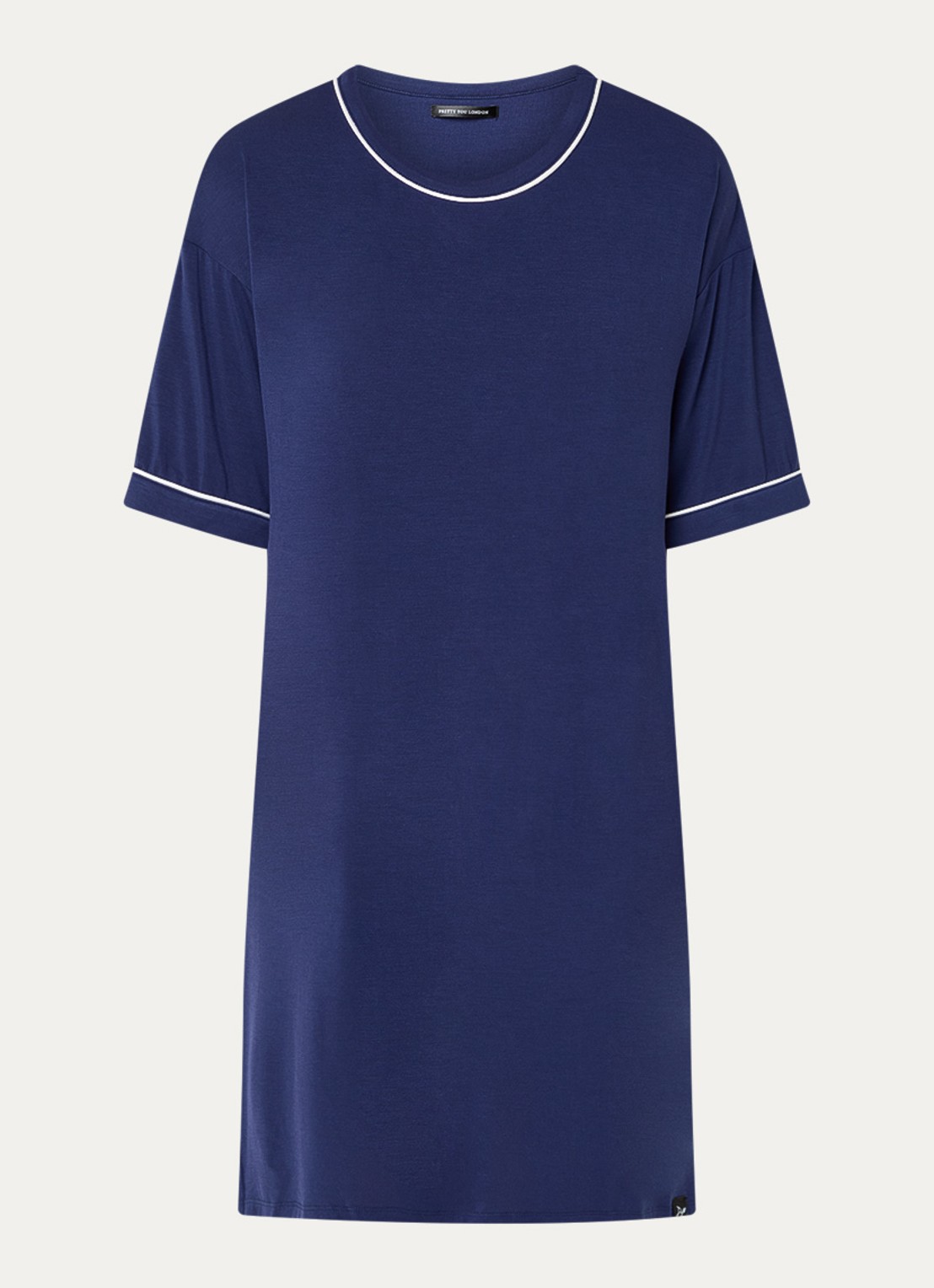 Pretty You Bamboo nachthemd - voorkant 2 donkerblauw