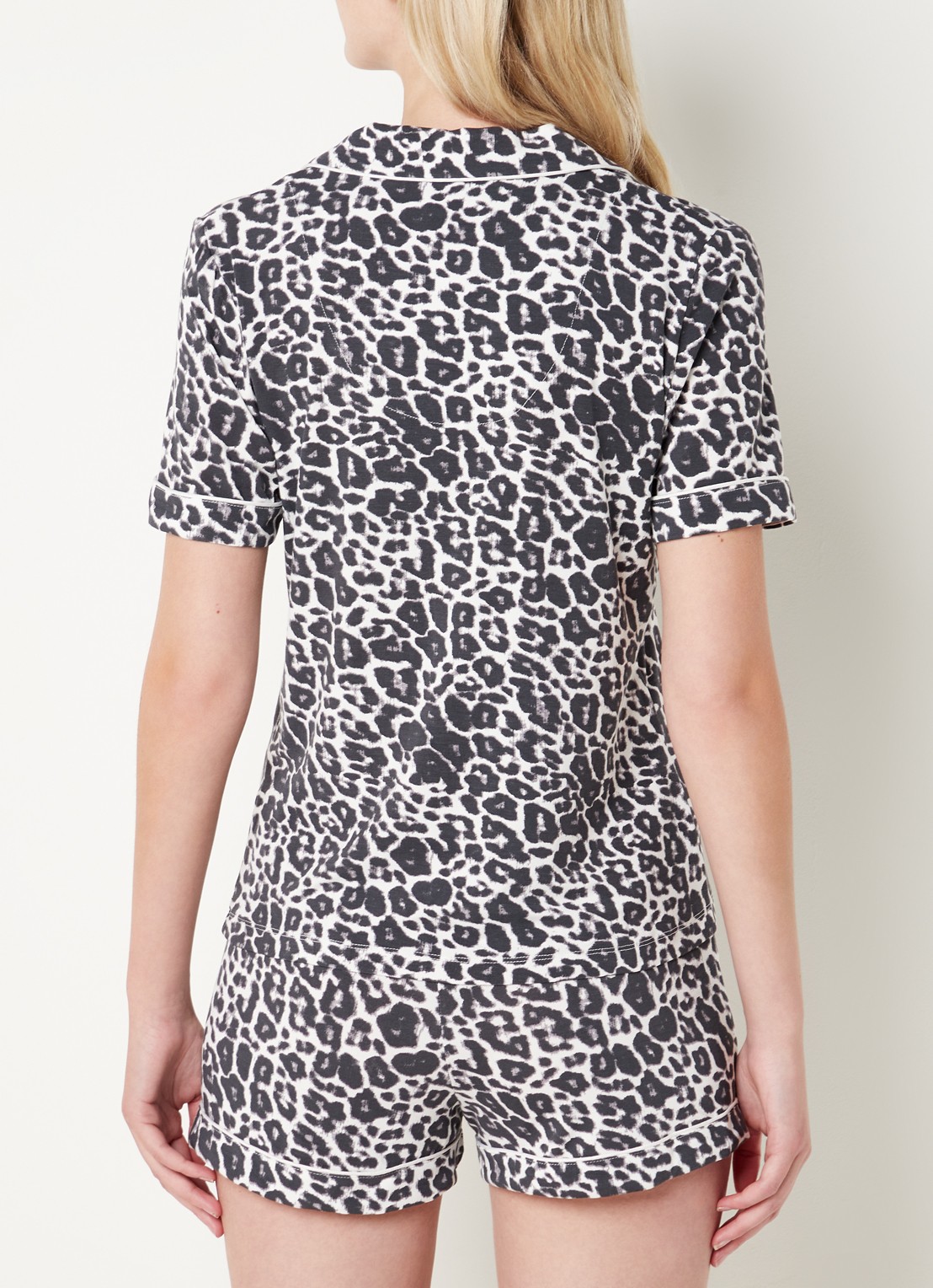Pretty You Bamboo pyjamaset met borstzak - achterkant donkergrijs