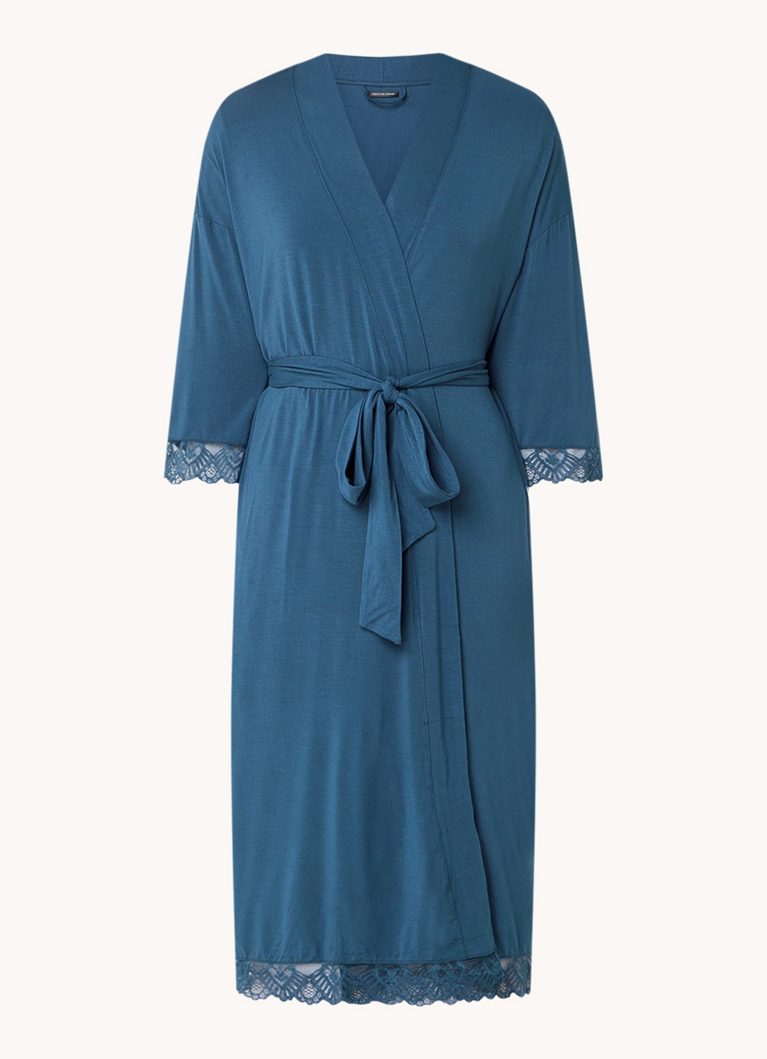 Pretty You Kimono met kant - voorkant petrol
