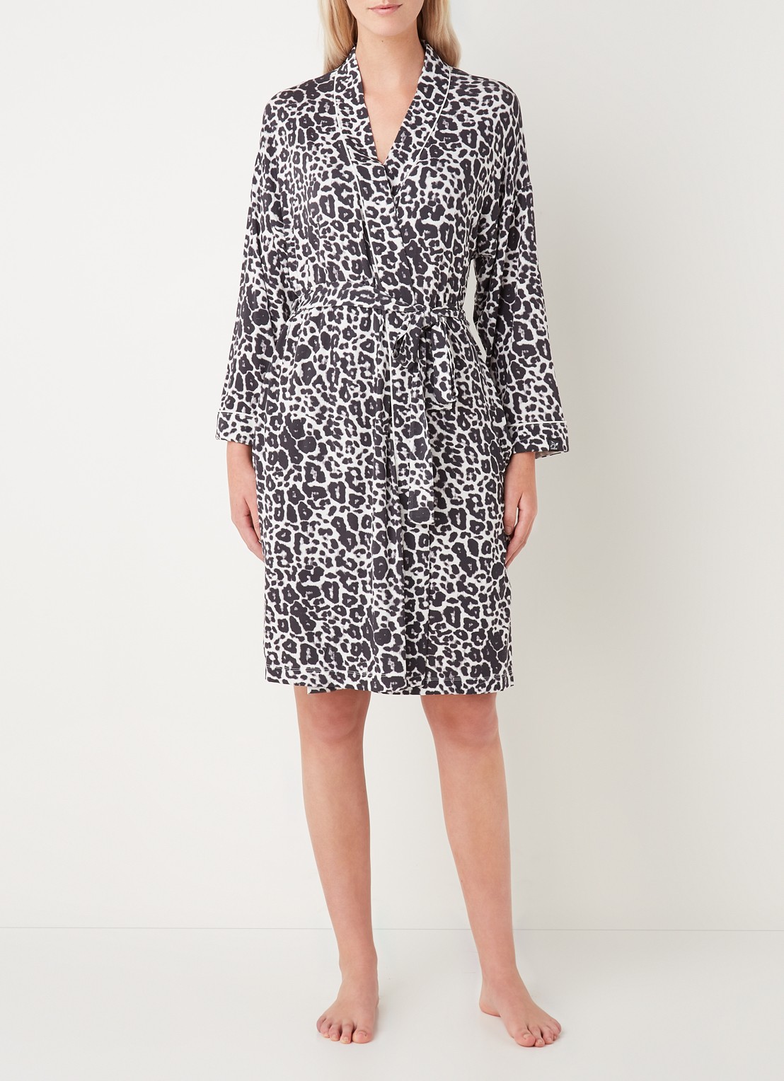 Pretty You Kimono met strikceintuur - voorkant 3 antraciet
