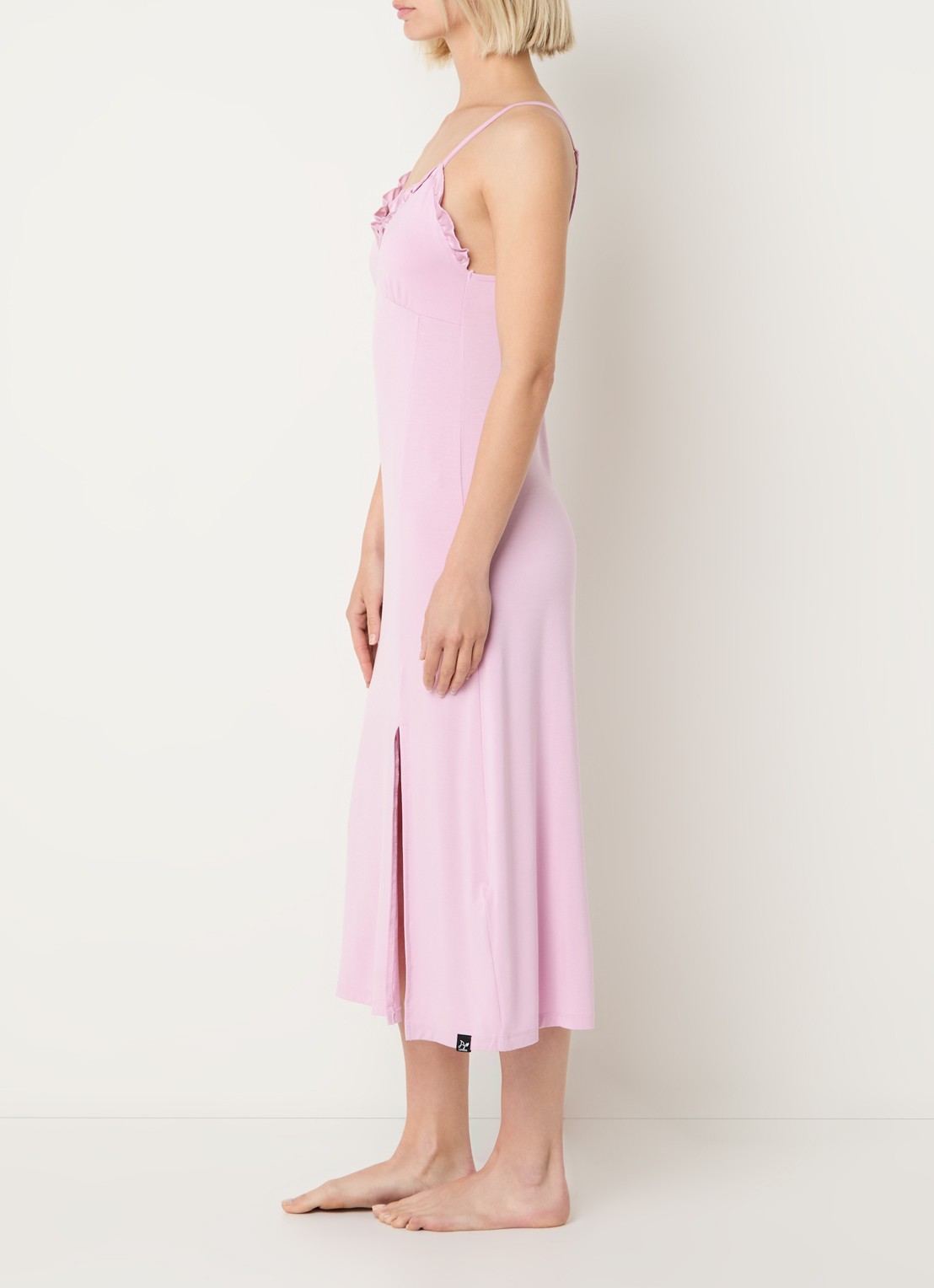 Pretty You Slipdress met split - voorkant 3 roze