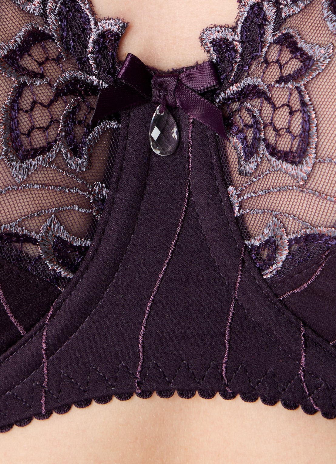 PrimaDonna Deauville beugel bh met kant - detail 5 paars
