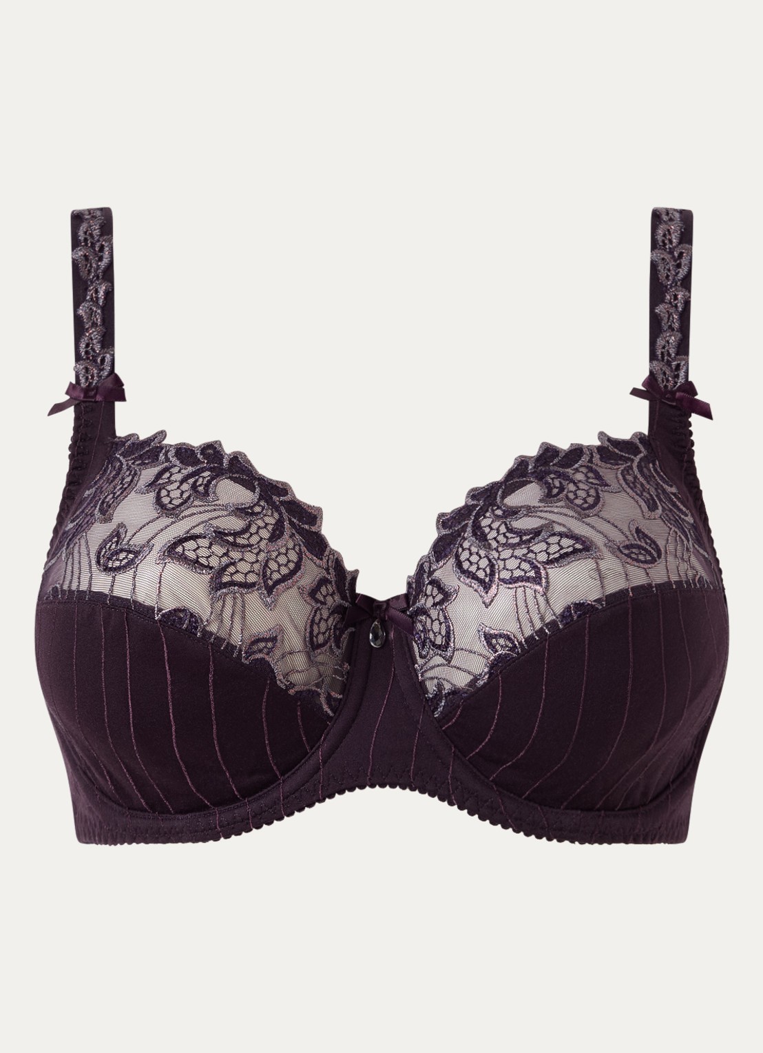 PrimaDonna Deauville beugel bh met kant - voorkant paars