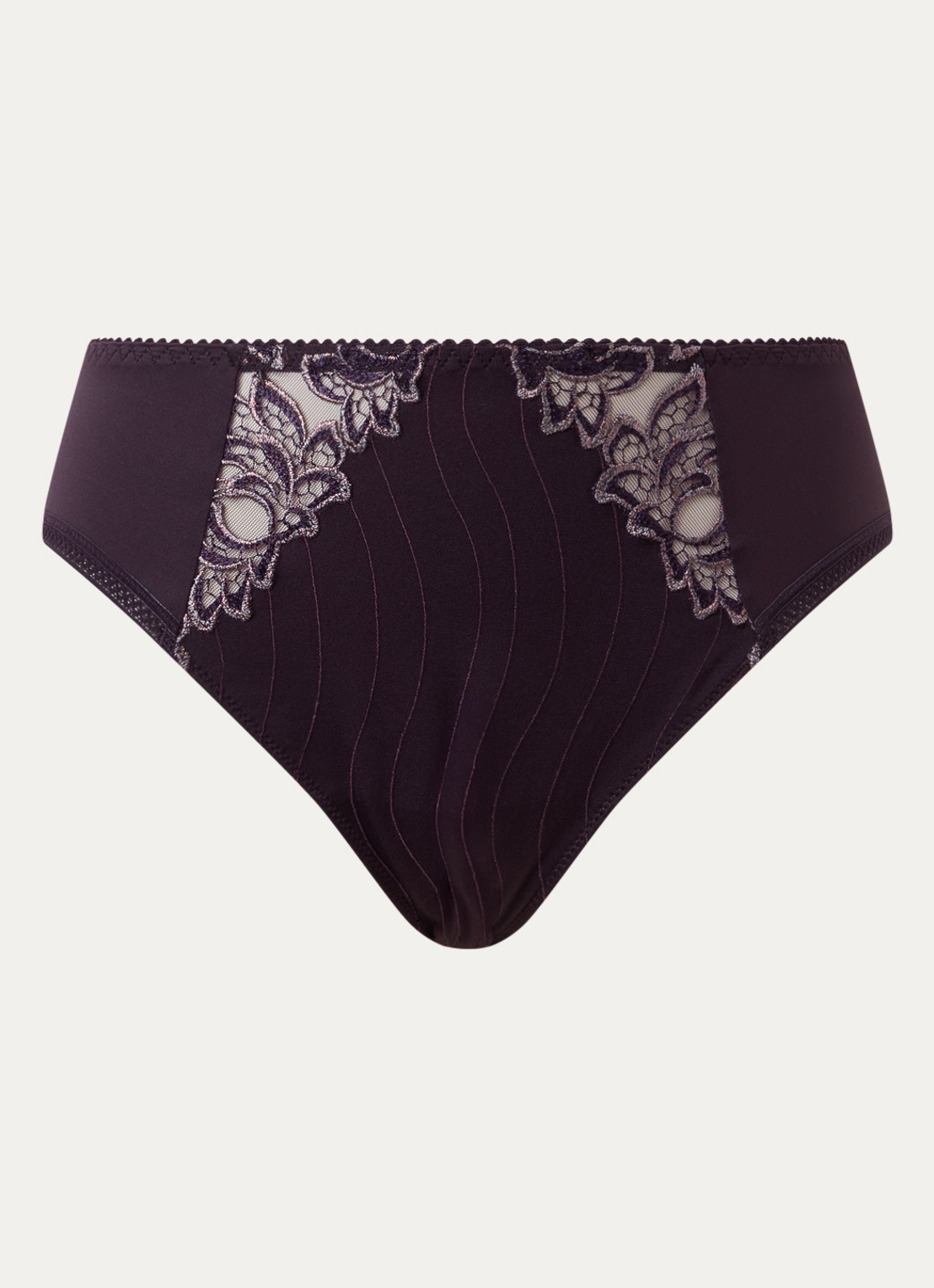 PrimaDonna Deauville slip met kant - voorkant 4 paars