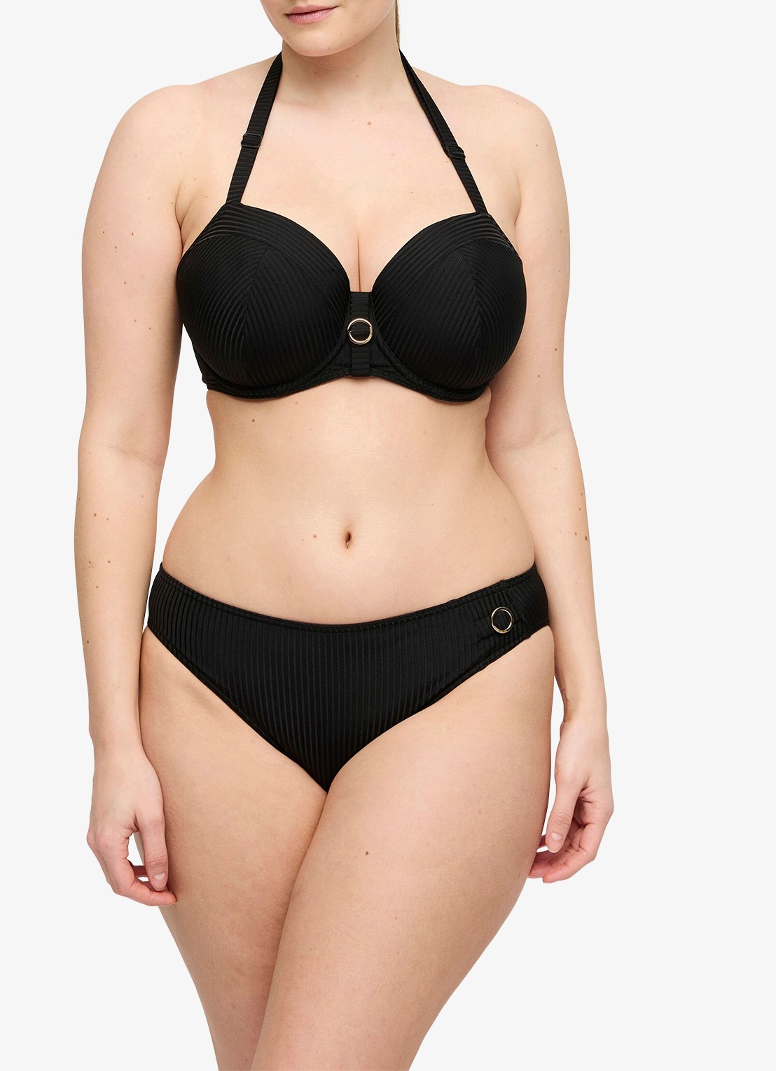 PrimaDonna Delray bikinislip met structuur - voorkant 8 zwart