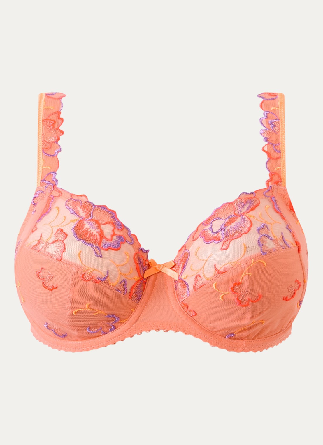 PrimaDonna Devdaha beugel bh met overlay van mesh - voorkant 3 koraalroze