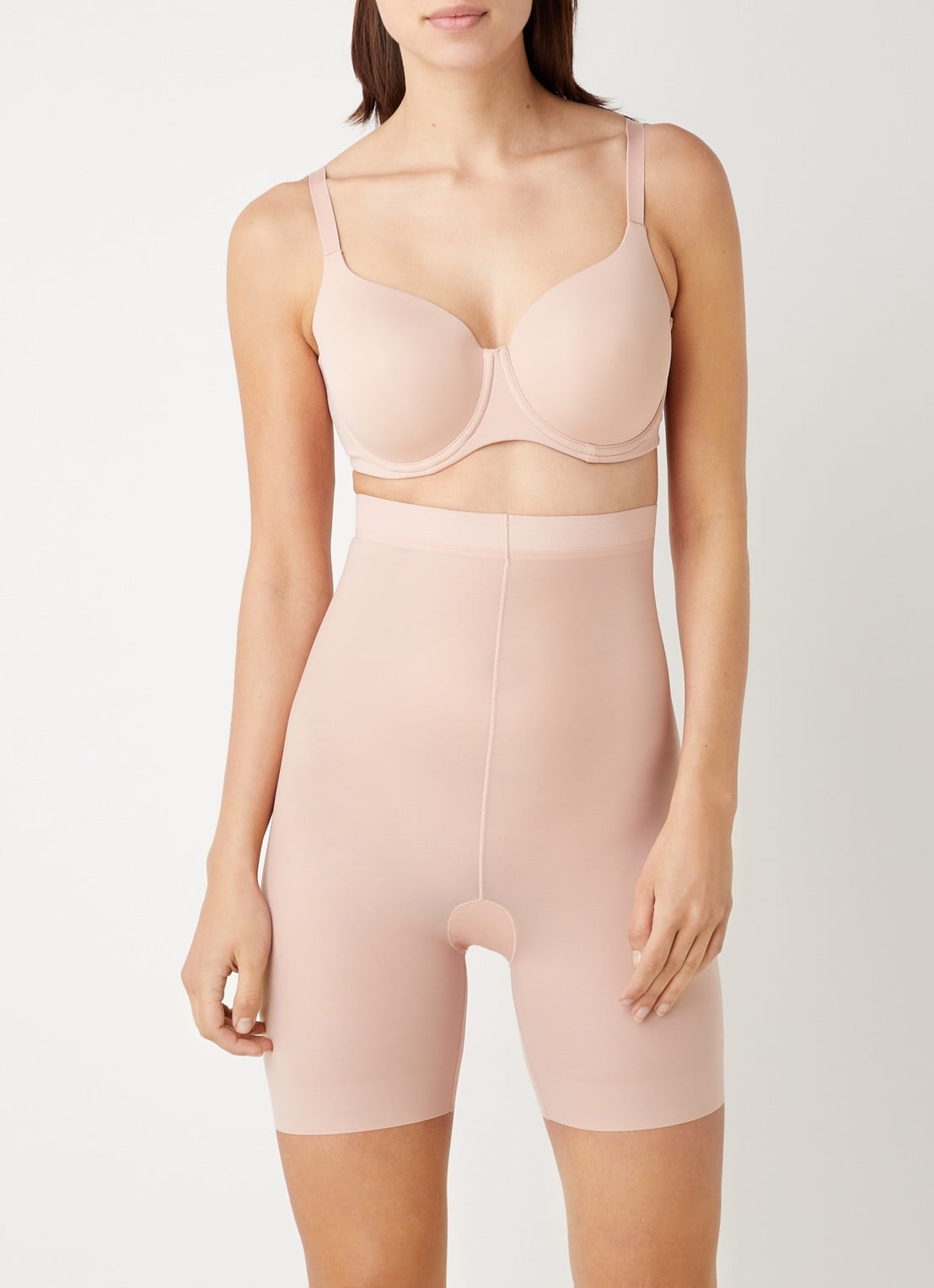 PrimaDonna Figuras high waisted corrigerende short - voorkant 2 lichtroze