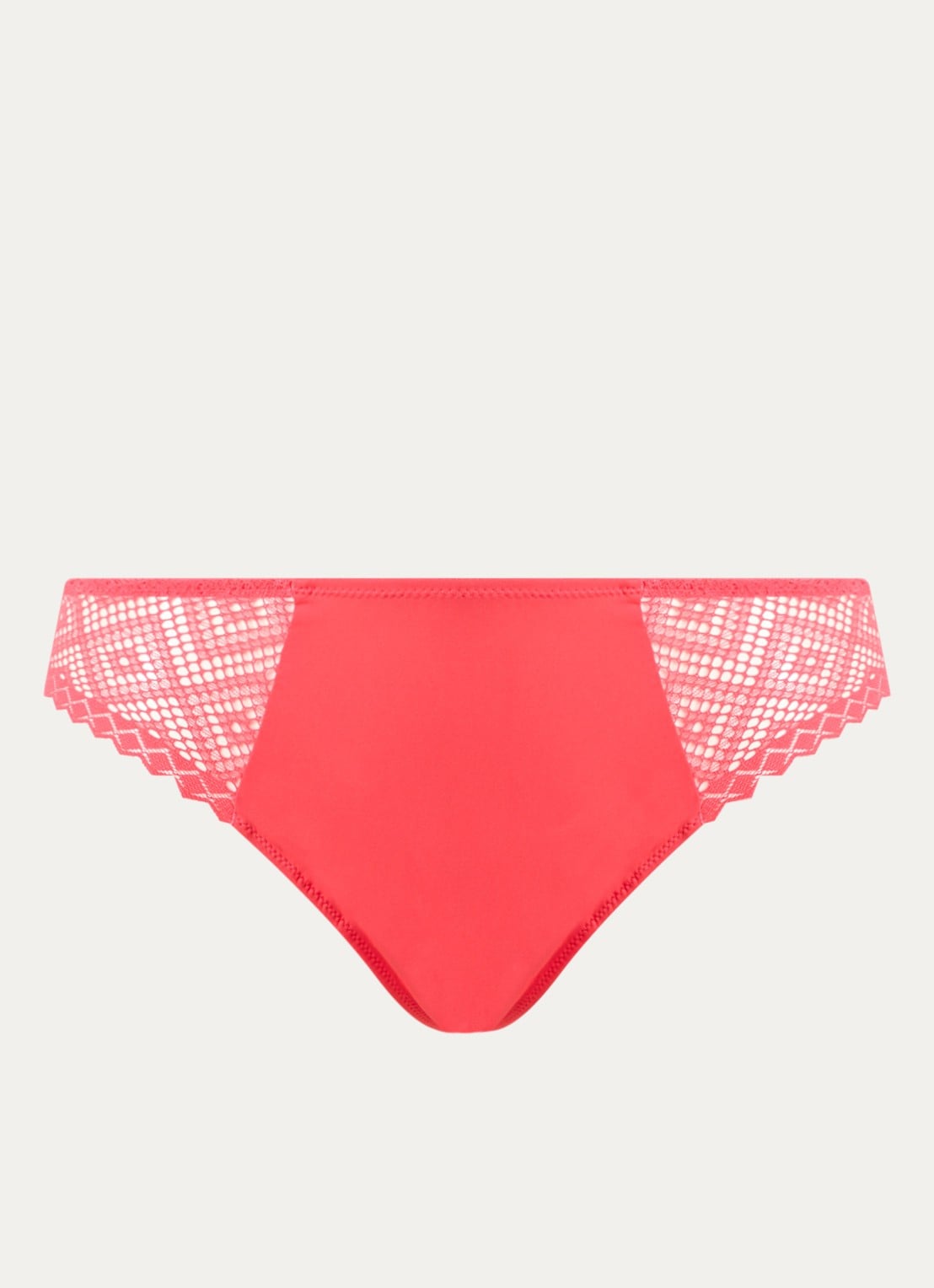 PrimaDonna Grace Bay string met kant - voorkant koraalrood