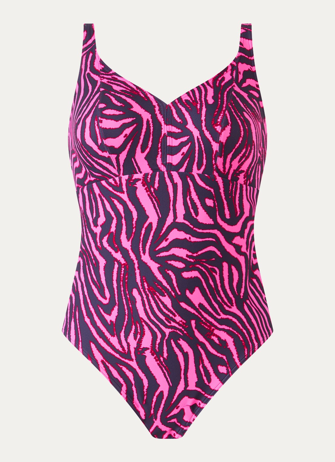 PrimaDonna Malabo badpak met print - voorkant donkerroze